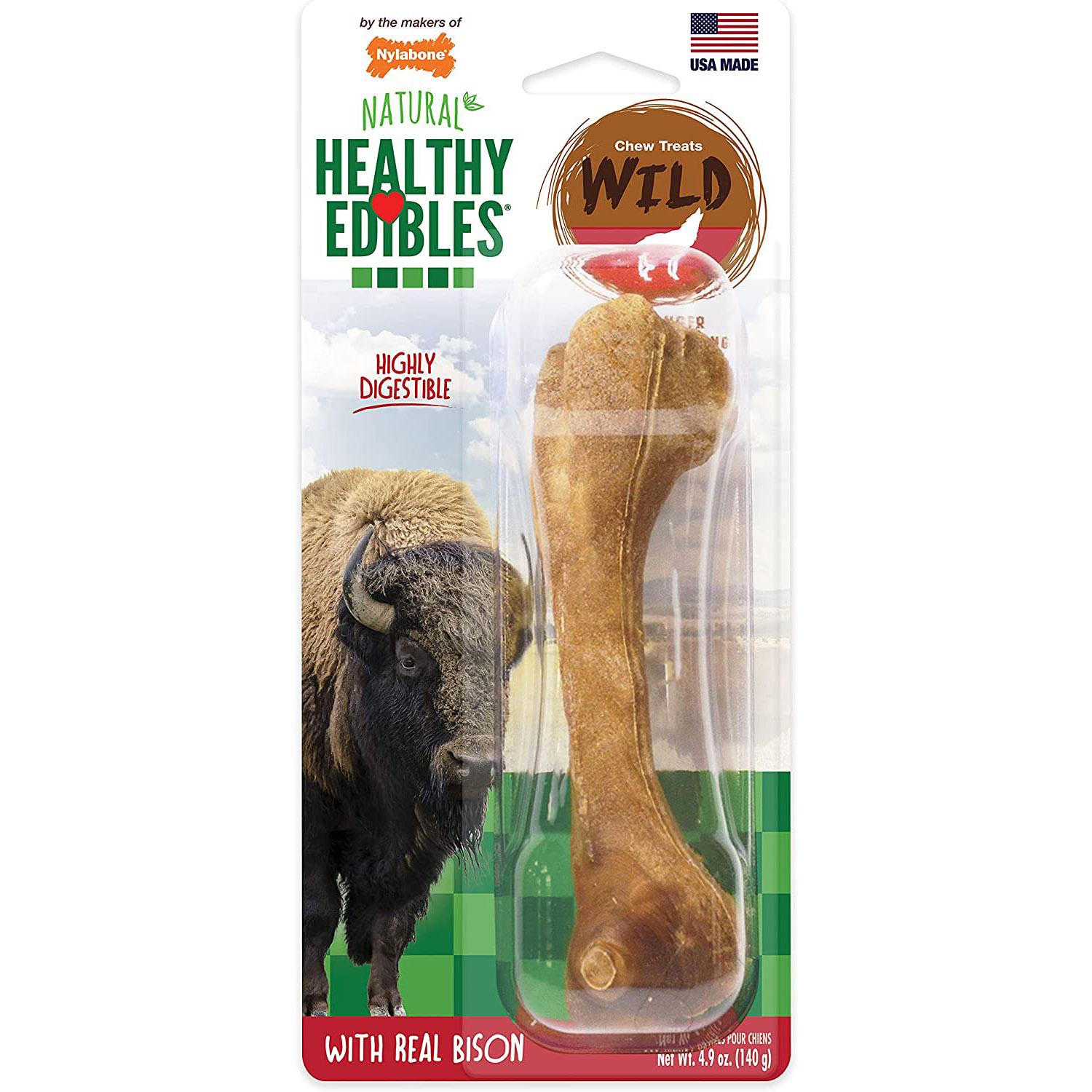 Nylabone Healthy Edibles Wild All Natural Dog Treat Large Bison for $2.49 Shipped