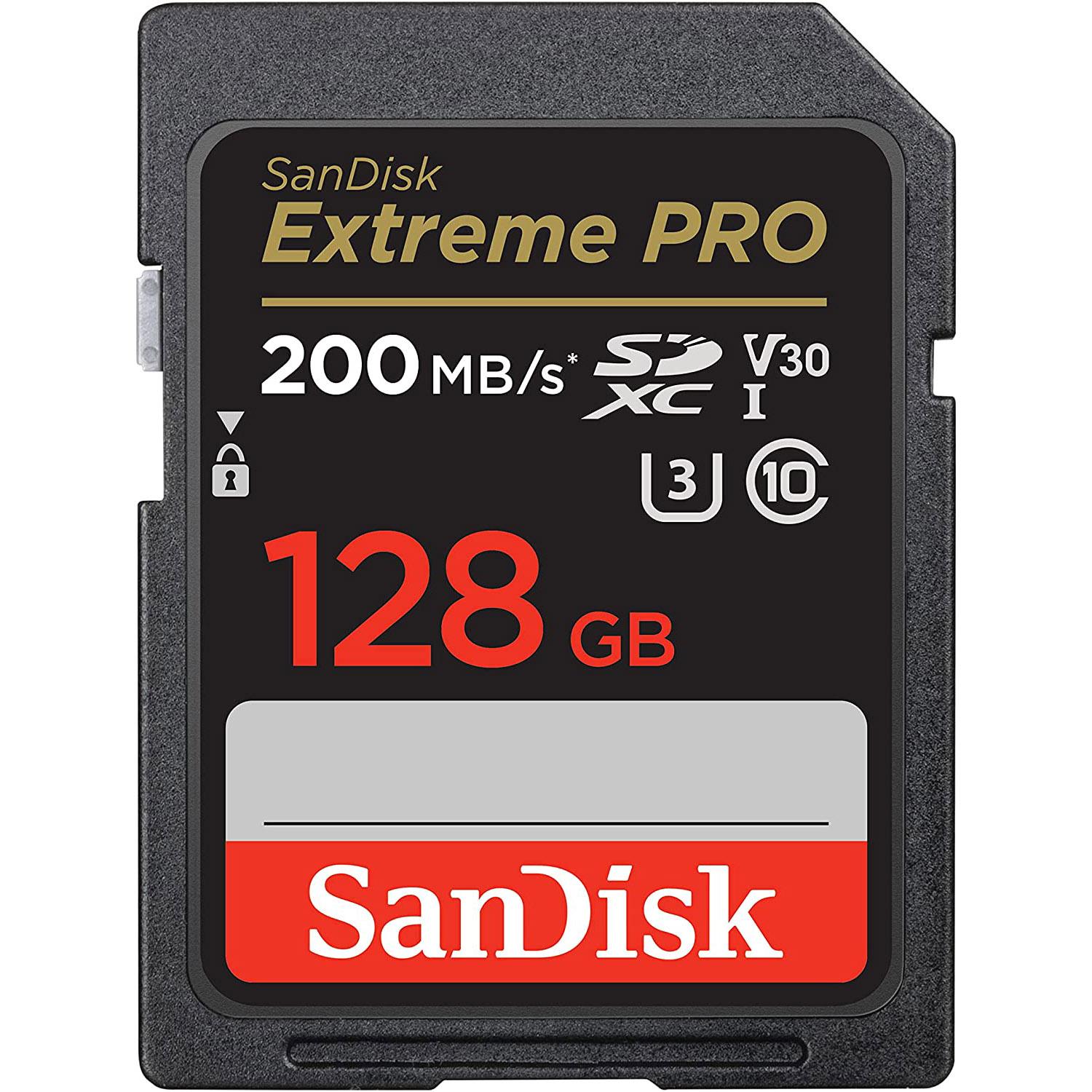 128GB SanDisk Extreme PRO UHS-I V30 U3 SDXC Memory Card for $19.99