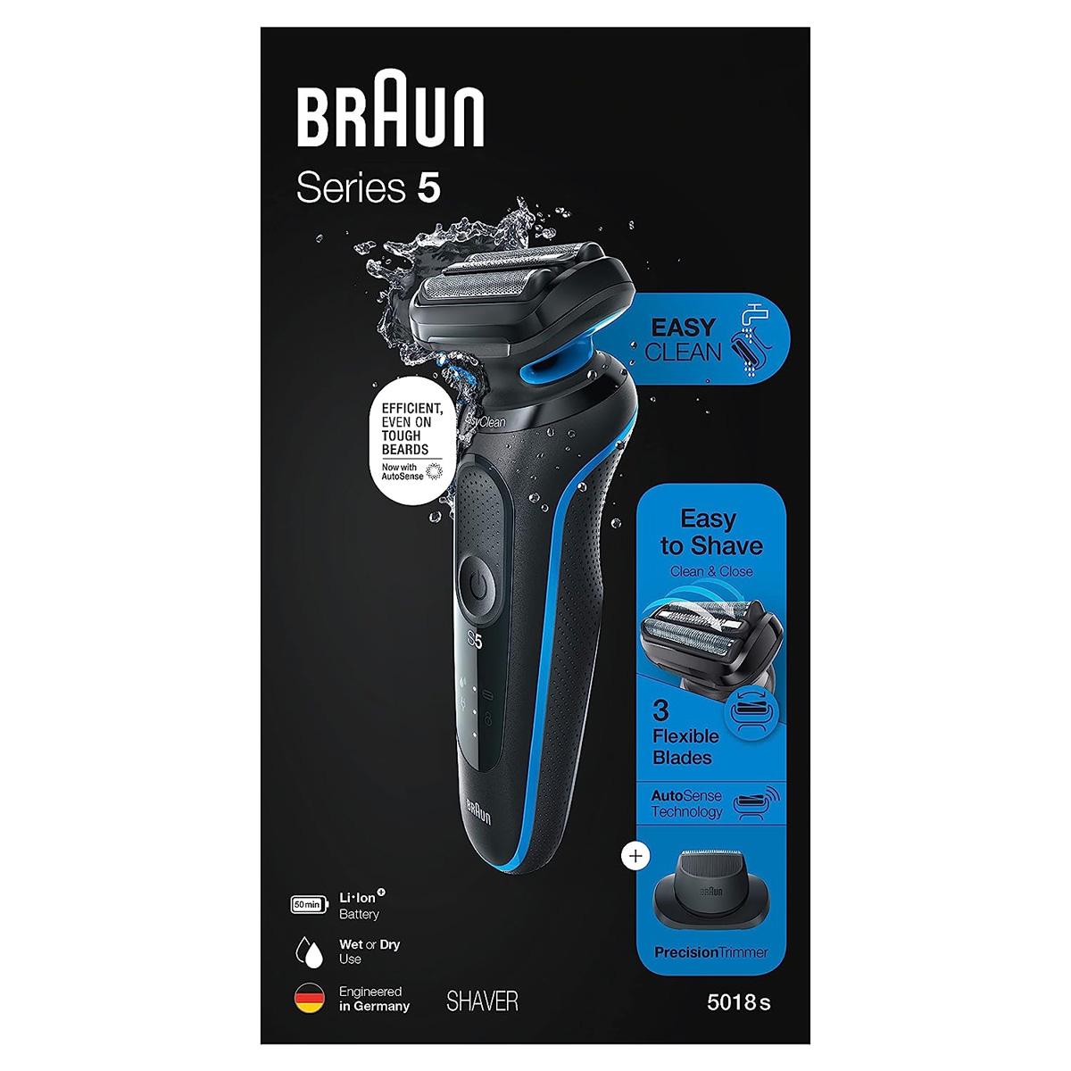 Braun Series 5 5018s Rechargeable Wet and Dry Electric Shaver for $33.99