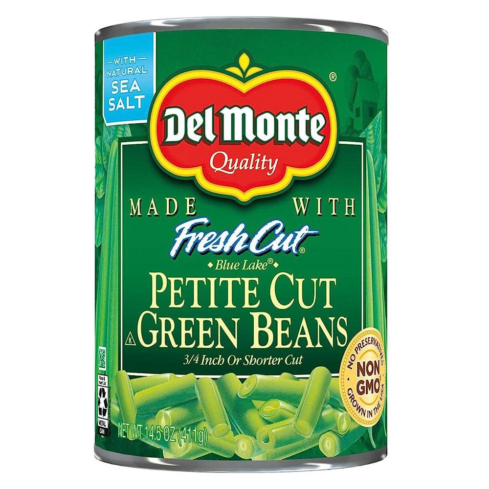 Del Monte Petite Cut Green Beans with Natural Sea Salt 12 Pack for $9.09 Shipped