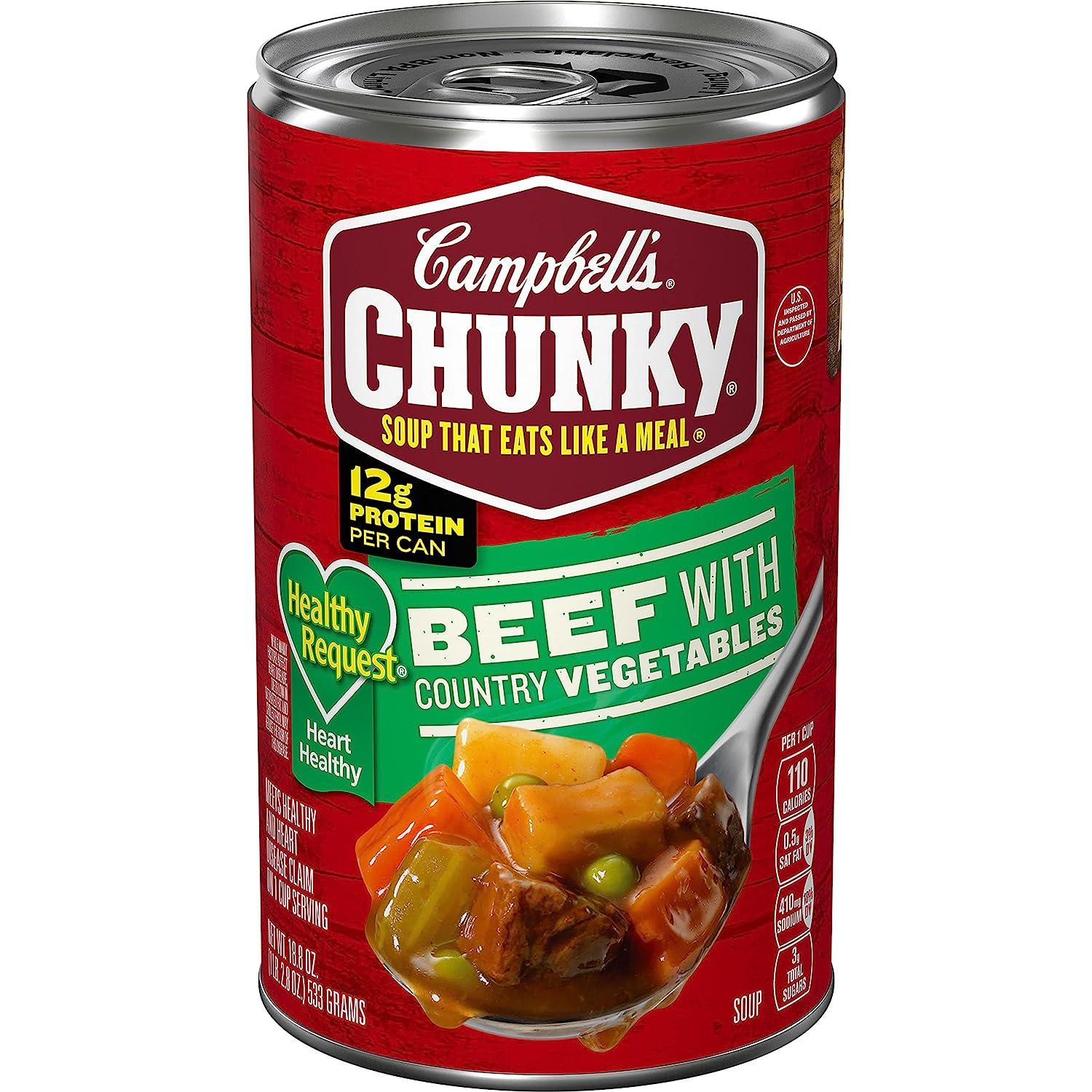 Campbells Chunky Soup Cans 6 Pack for $10.08 Shipped