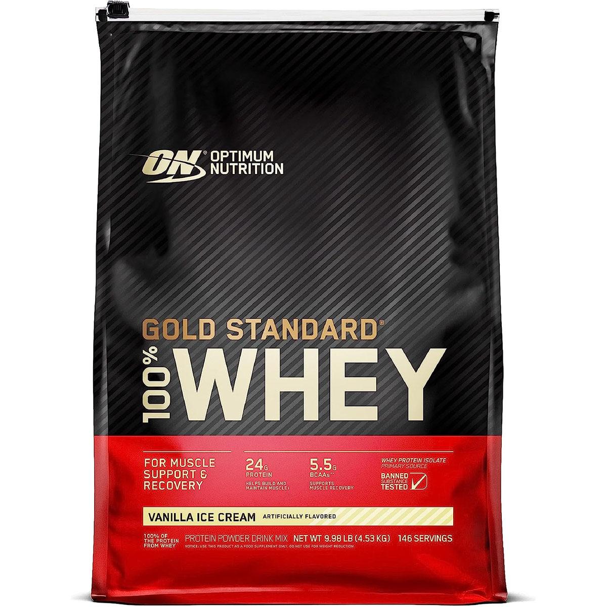 Optimum Nutrition Gold Standard Whey Protein Powder 10Lbs for $89.59 Shipped