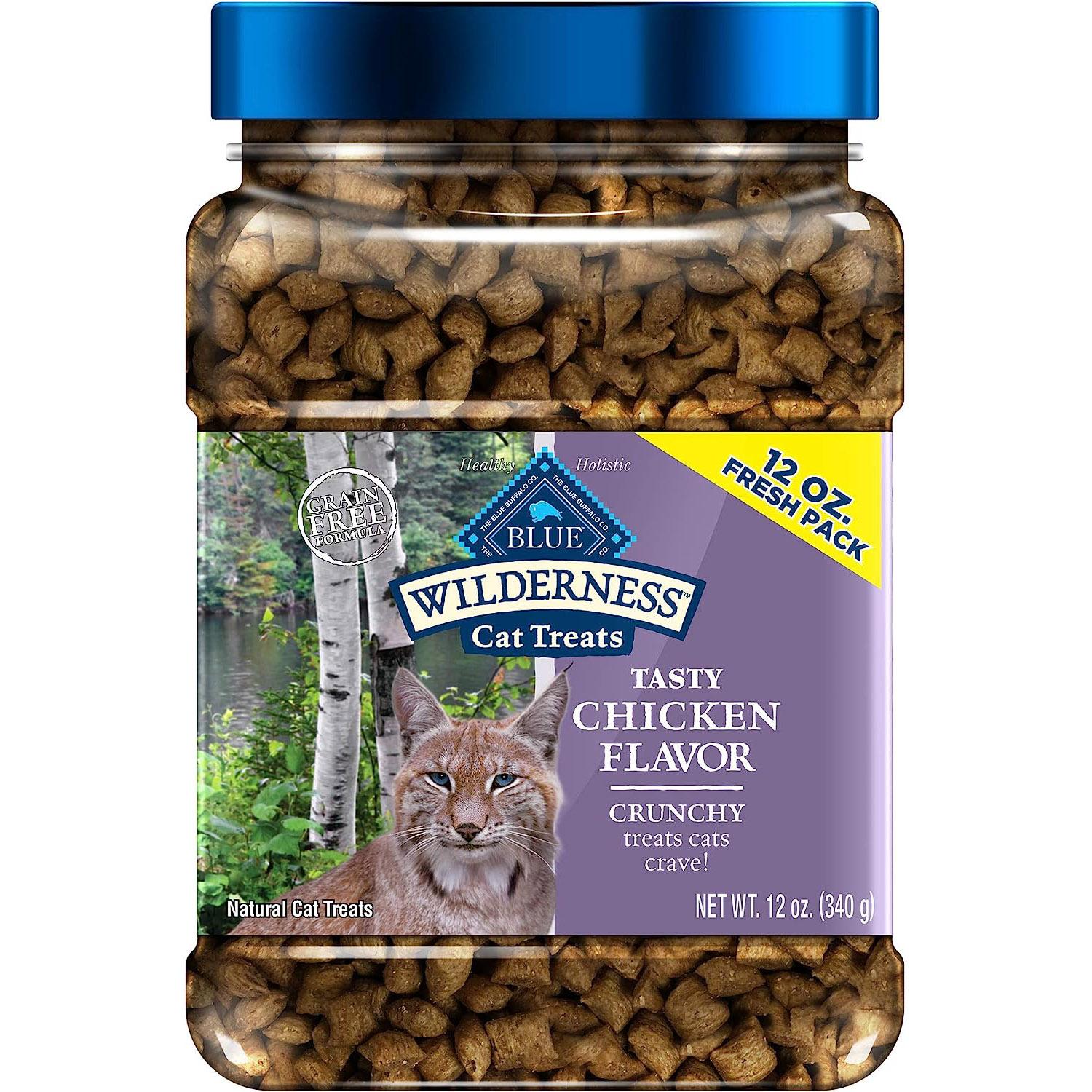 Blue Buffalo Wilderness Crunchy Cat Treat Tub for $6.14 Shipped