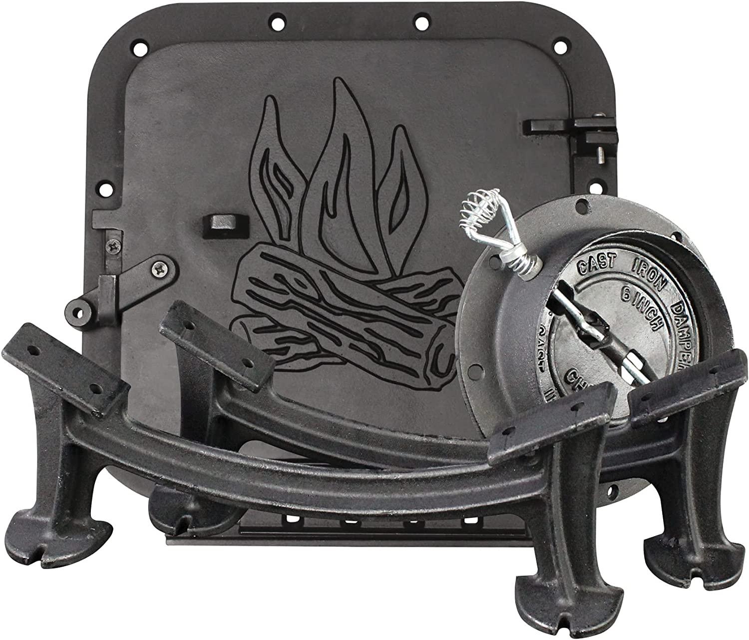 US Stove Company Heavy Duty Cast Iron Barrel Camp Stove Kit for $38.86 Shipped