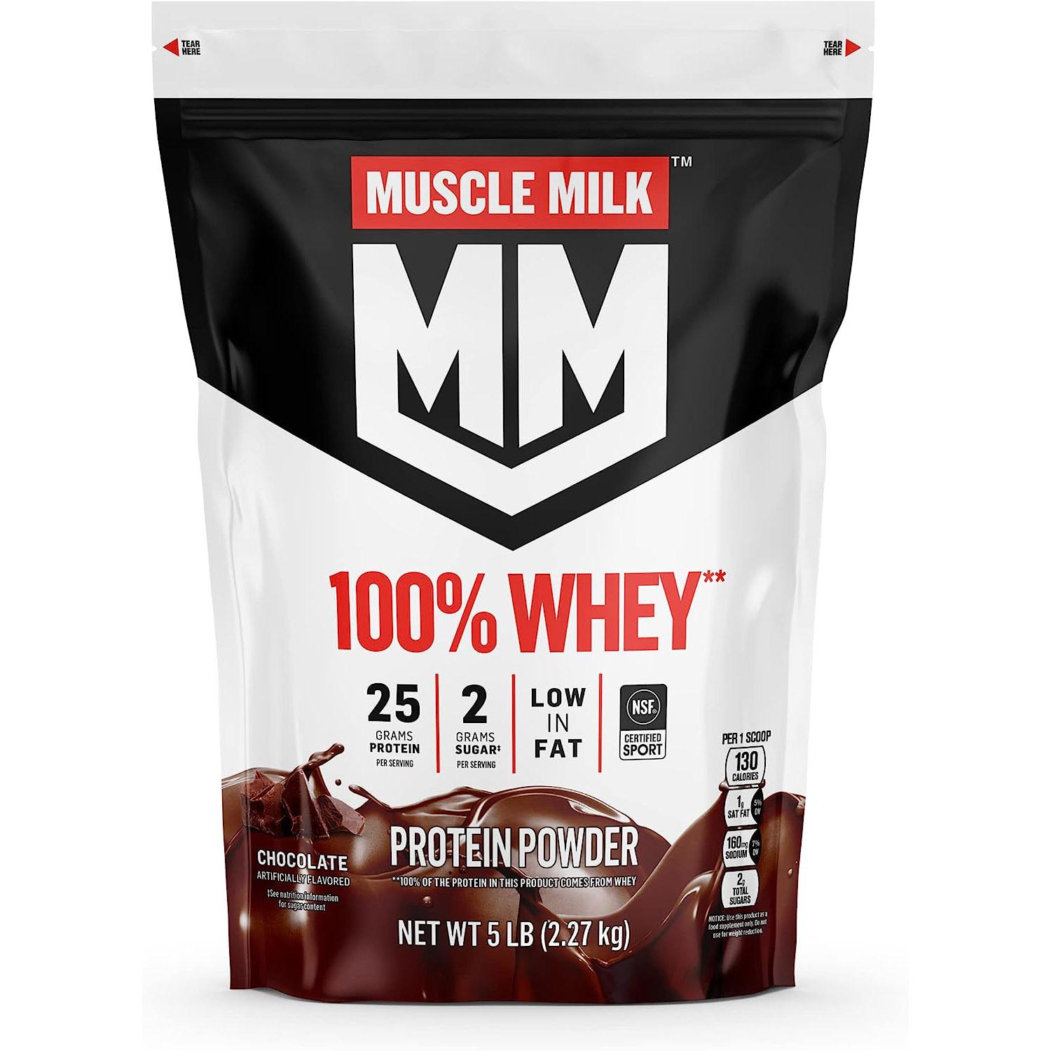 Muscle Milk Whey Protein Powder 5lbs for $43.12 Shipped