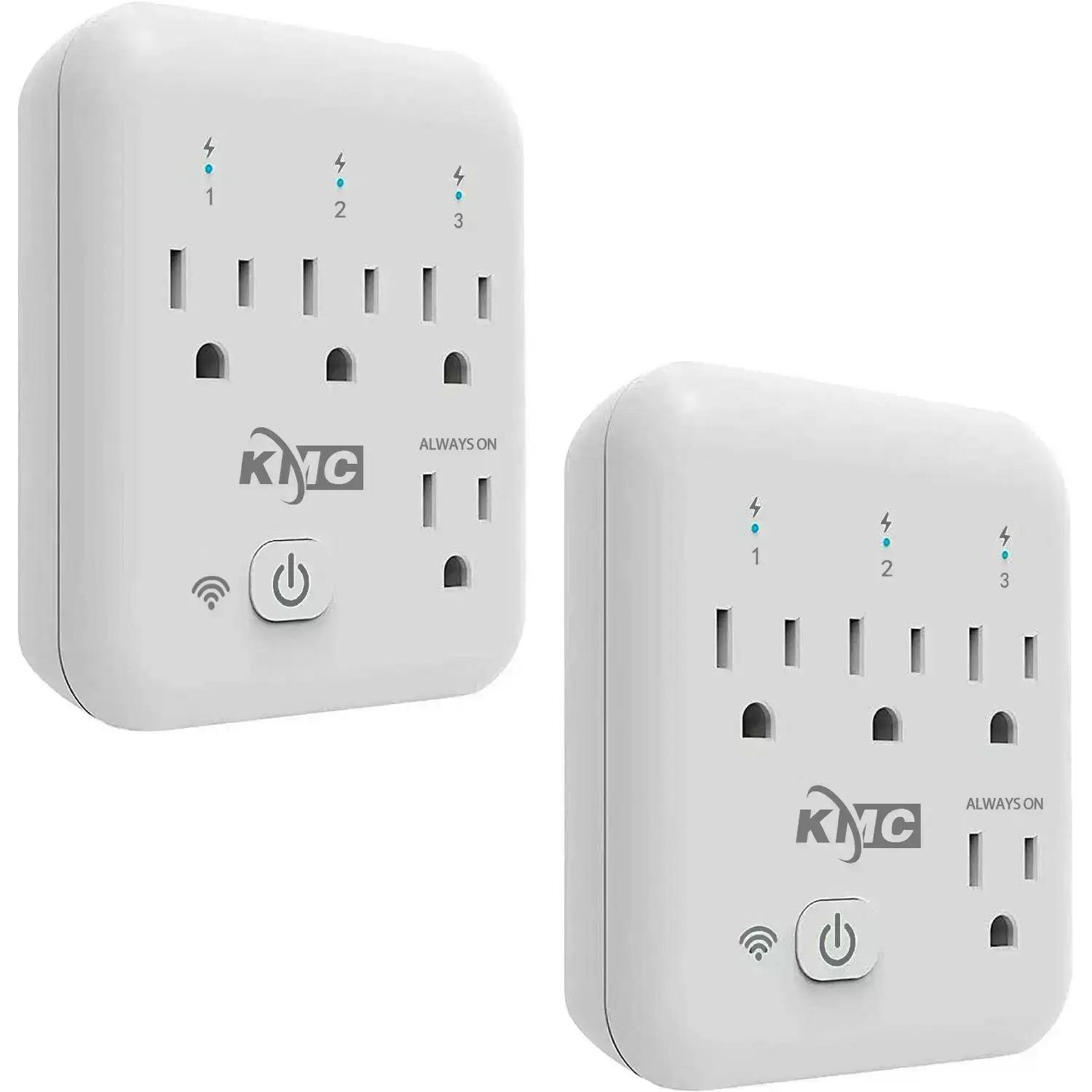 KMC 4-Outlet WiFi Smart Plugs with Energy Monitoring 2 Pack for $11.79