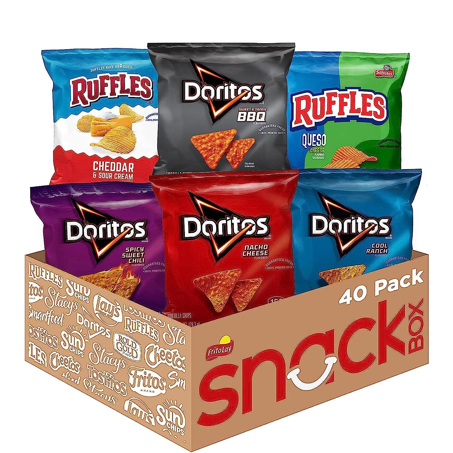 Frito Lay Ruffles Doritos Mix Variety 40 Pack Deals