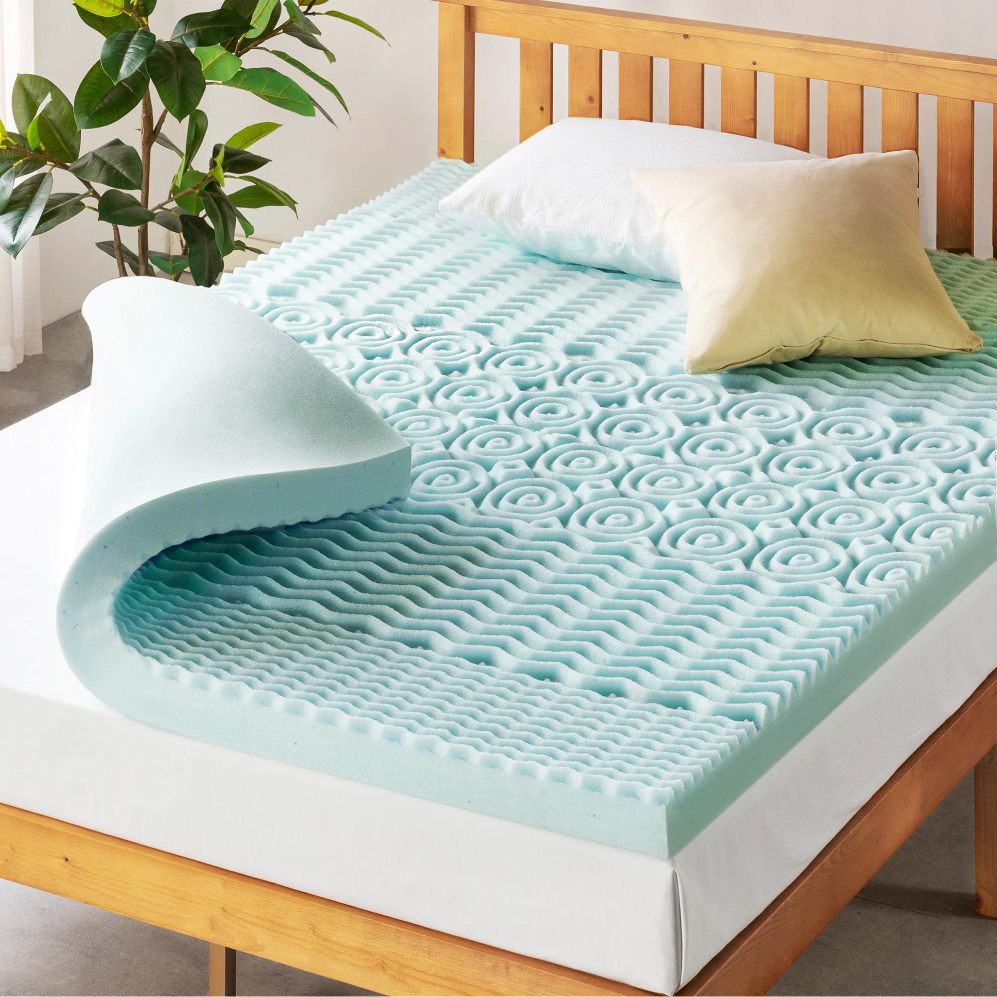 Mellow 5-Zone Cooling Gel Memory Foam Mattress Topper for $58.82 Shipped