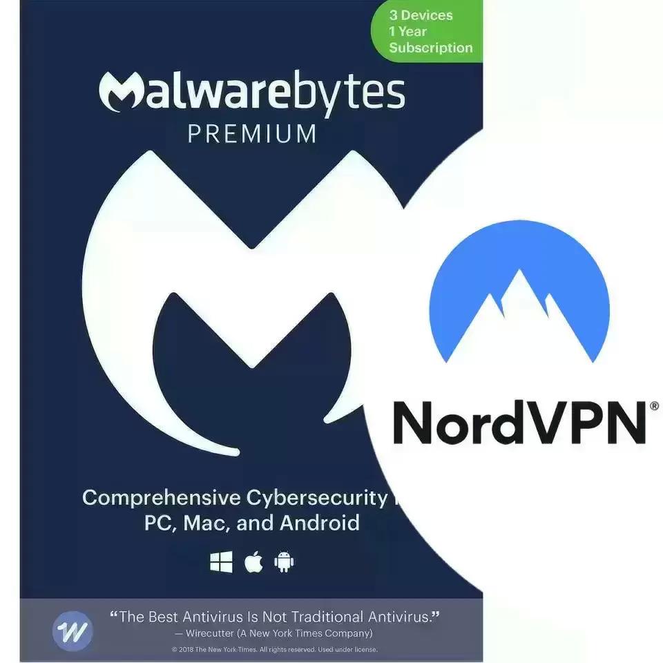 Malwarebytes Anti-Malware Premium 4.5 5 Devices with NordVPN for $24.99