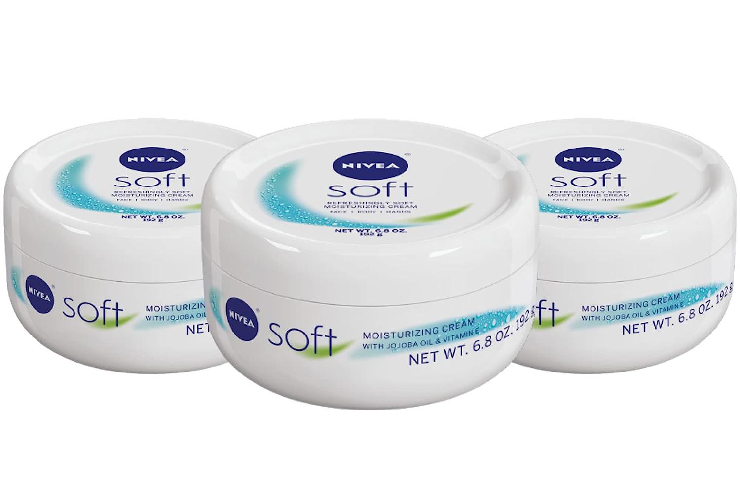 Nivea Soft Cream for Body Face and Hand 3 Pack for $10.91