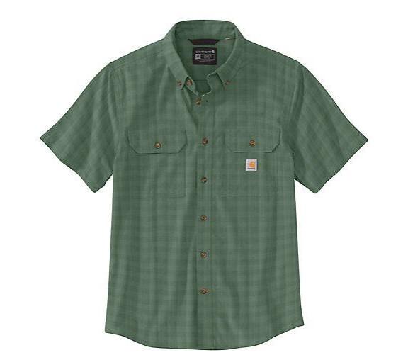 Carhartt Loose Fit Midweight Short-Sleeve Plaid Shirt for $17.99