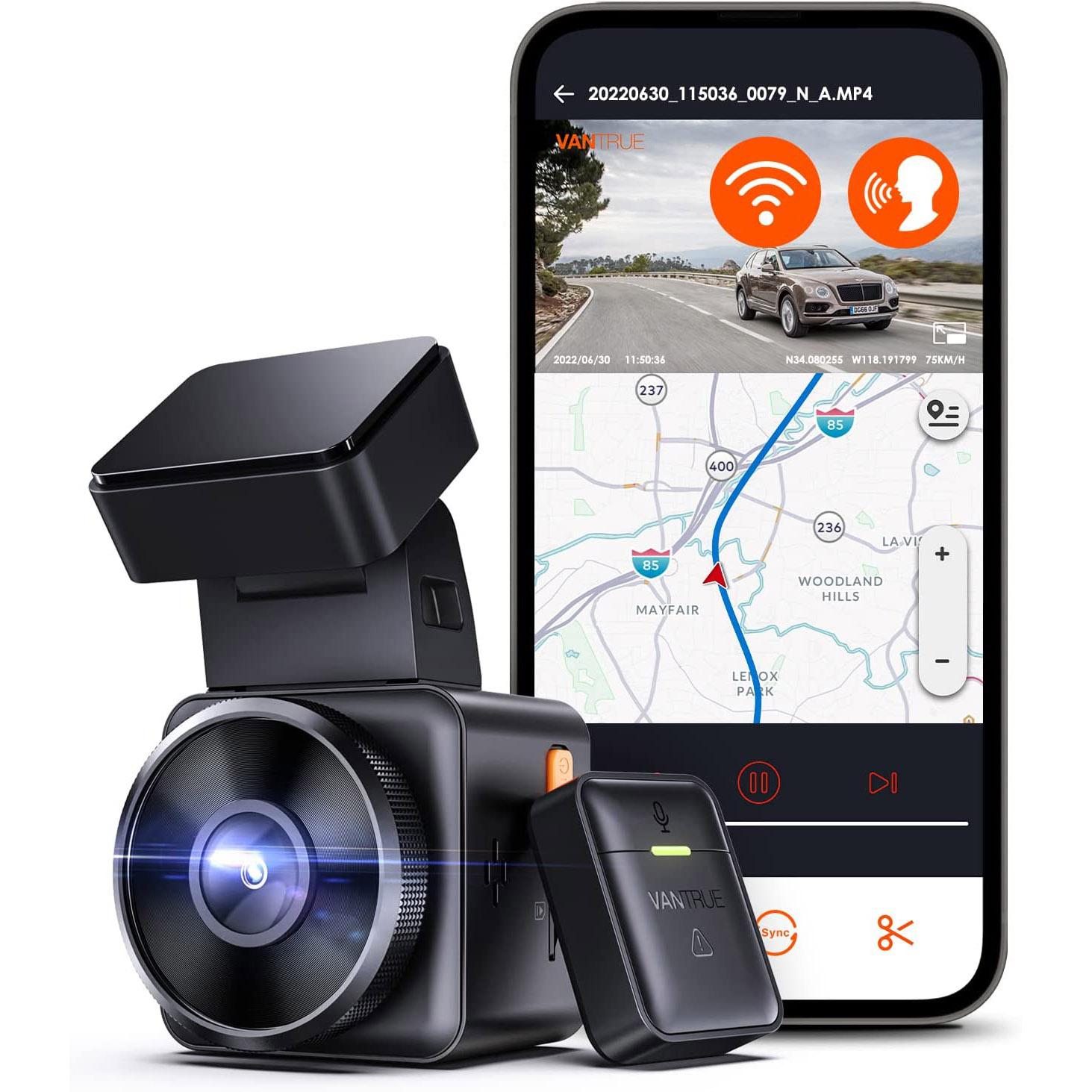 Vantrue E1 2.5K WiFi Mini Dash Cam with GPS and Speed Tracking for $99.99 Shipped