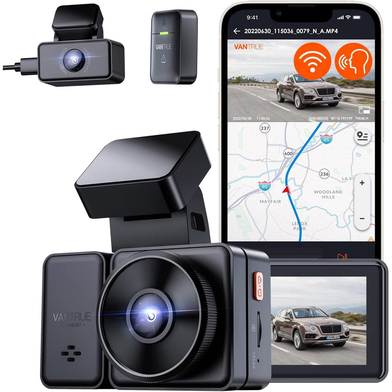 Vantrue E2 Dual 2.5K Front and Rear Dash Cam with Wifi for $153.99 Shipped