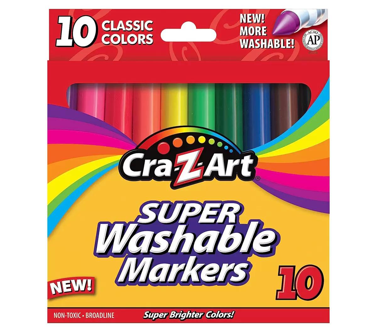 Cra-Z-Art Classic Washable Broadline Markers 10 Pack for $0.75