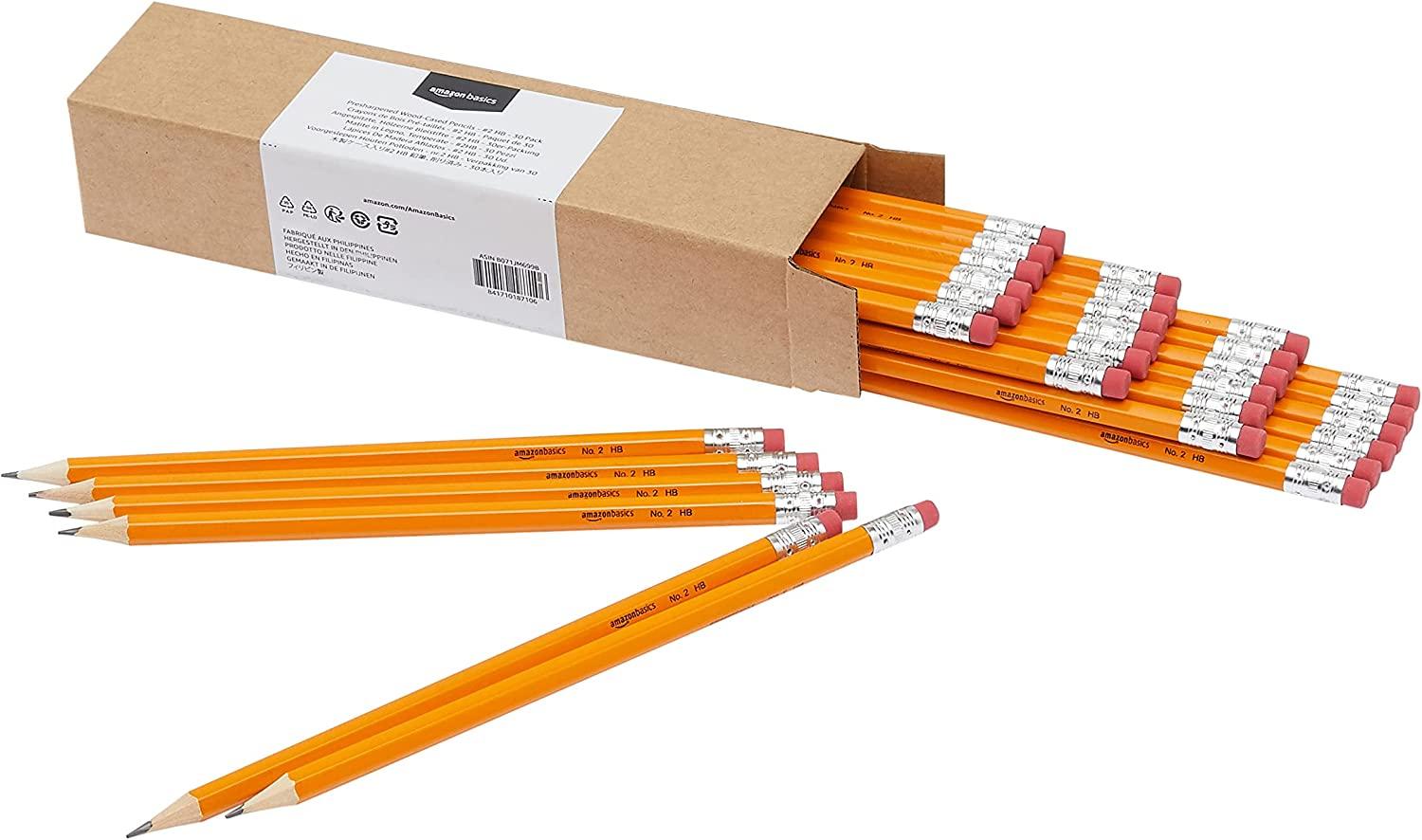 Amazon Basics Woodcased Pre-Sharpened Pencils 30 Pack for $2.66 Shipped