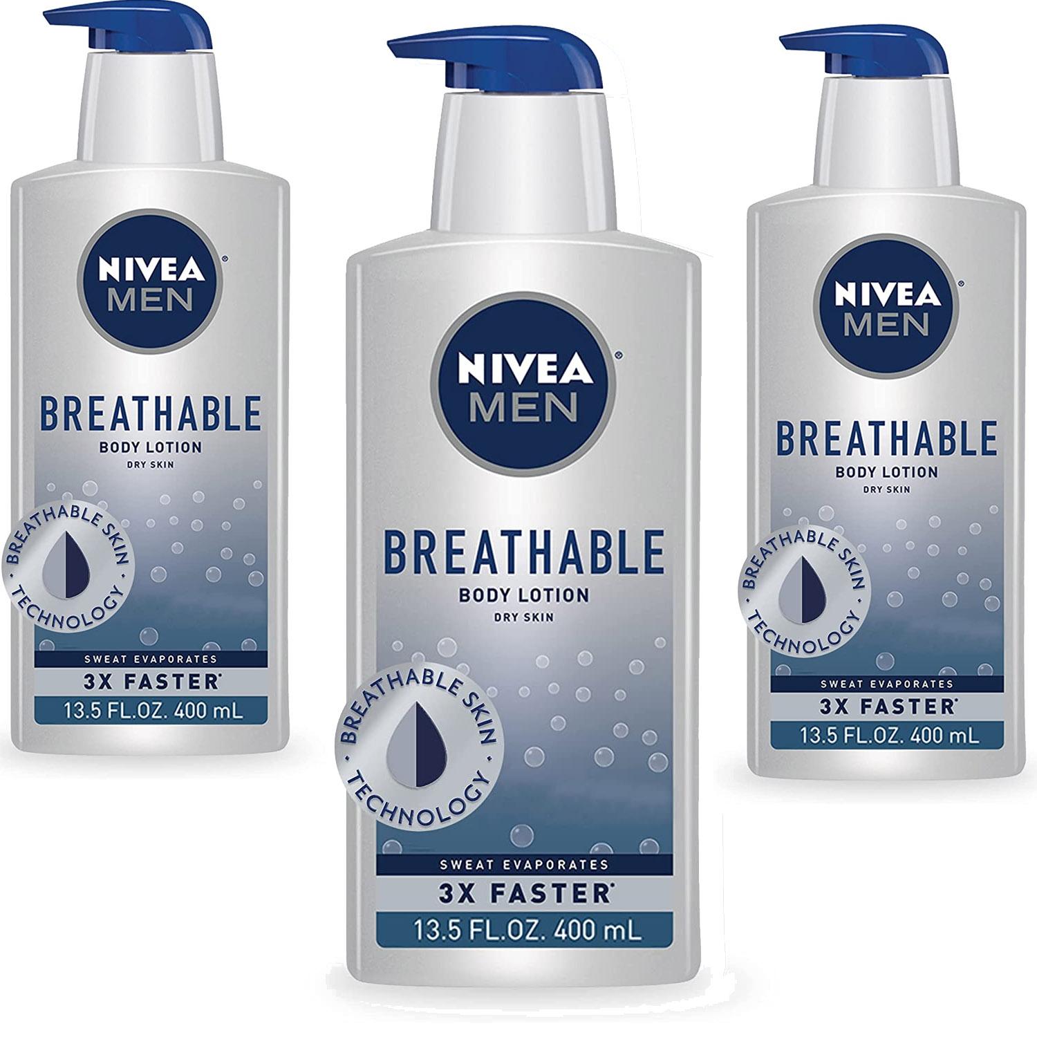 Nivea Men Breathable Body Lotion 3 Pack for $10.91 Shipped