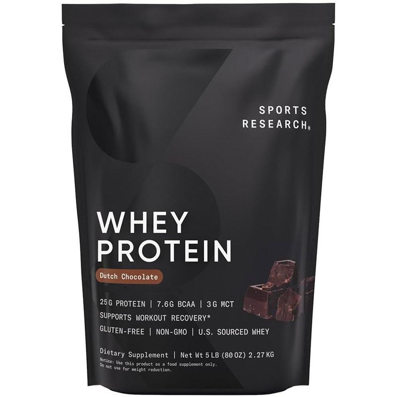 Sports Research Whey Protein Powder Dutch Chocolate 5lbs for $31.37 Shipped