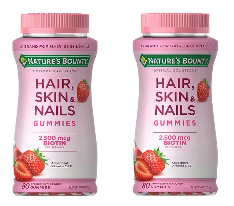 Natures Bounty Optimal Solutions Hair Skin and Nails Gummies 160 Pack for $4.24