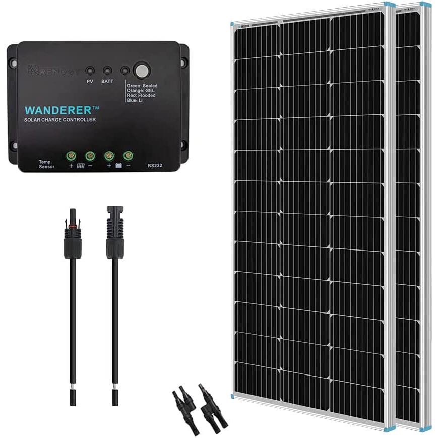 200W Renogy 12V Monocrystalline Solar Panel Bundle for $179.99 Shipped