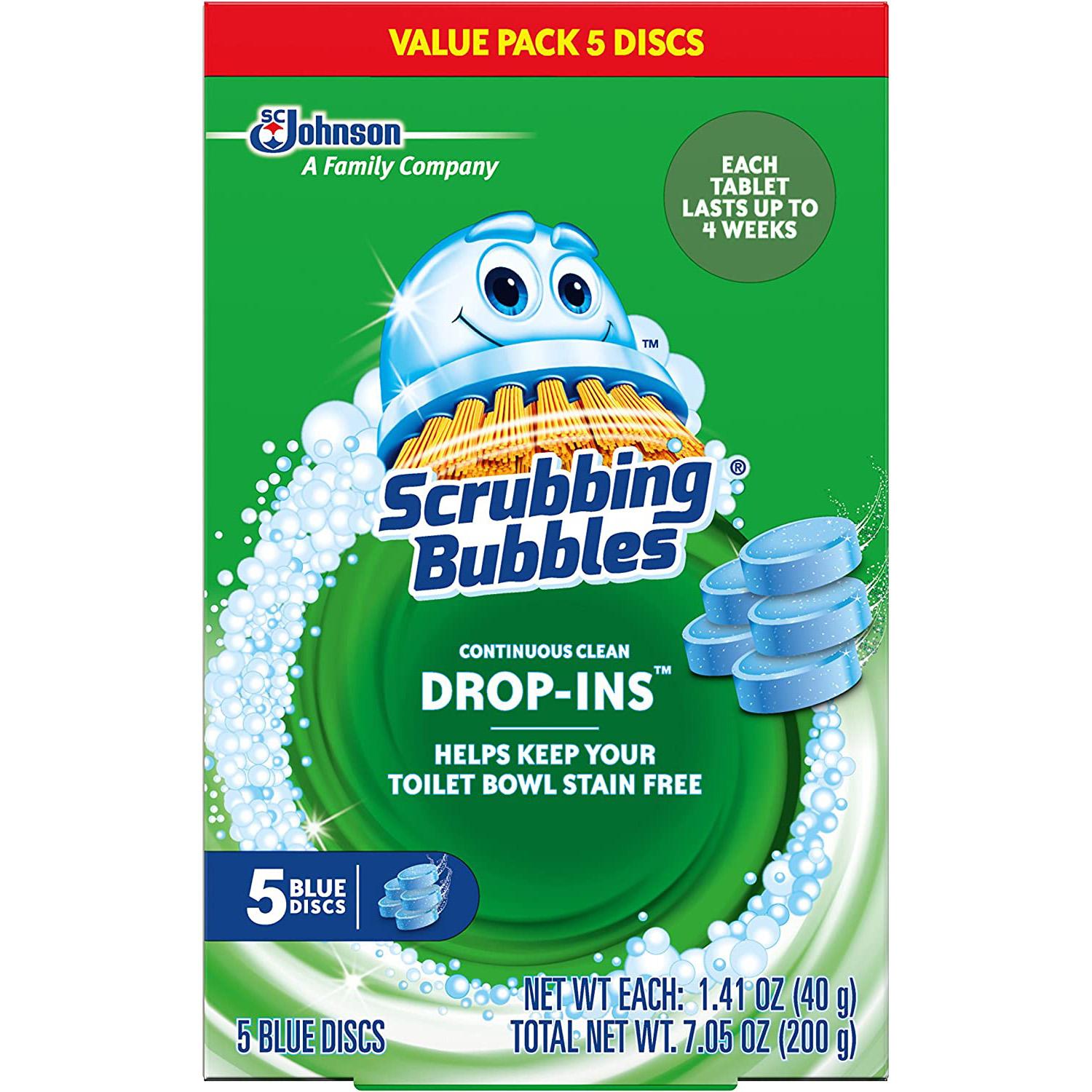 Scrubbing Bubbles Drop-Ins Toilet Cleaning Tablets 5 Pack for $3.80 Shipped