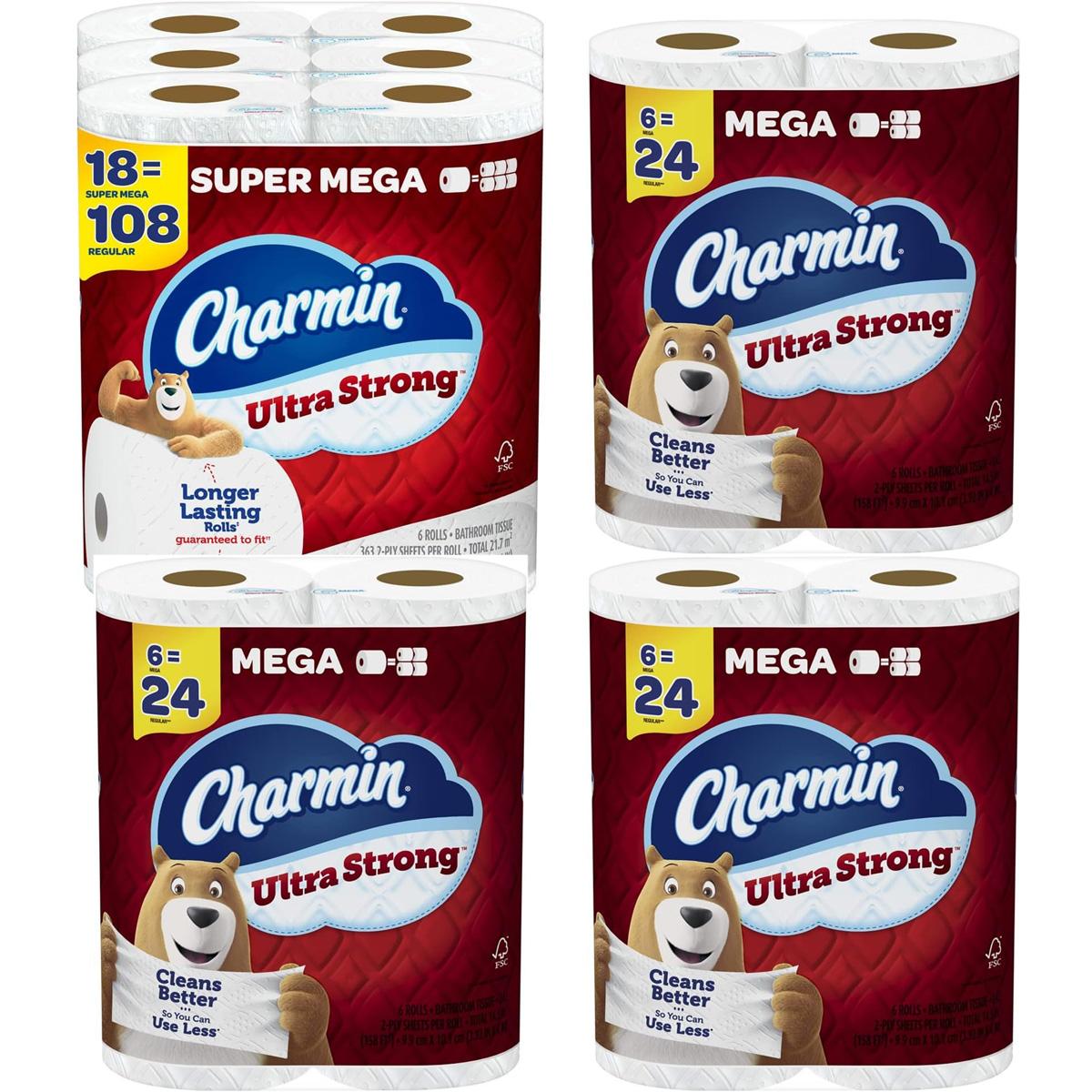 36 Charmin Ultra Strong Toilet Paper Rolls for $37.54 Shipped