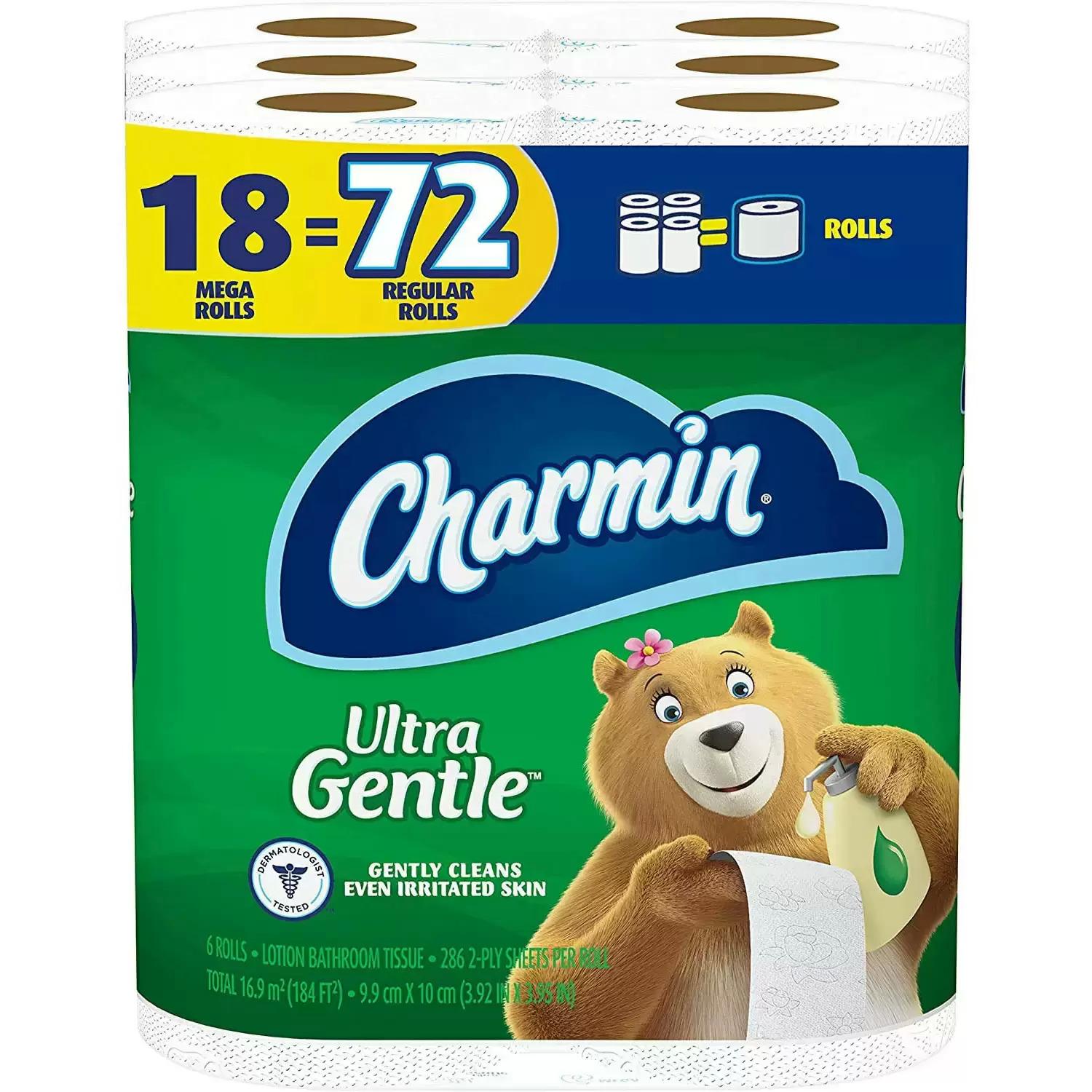 Charmin Mega Rolls Ultra Gentle Toilet Paper 54 Pack for $44.91 Shipped