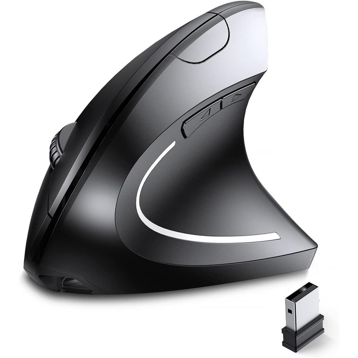 Asoyiol Vertical 1600 DPI 6-Button Wireless Optical Mouse for $9.71