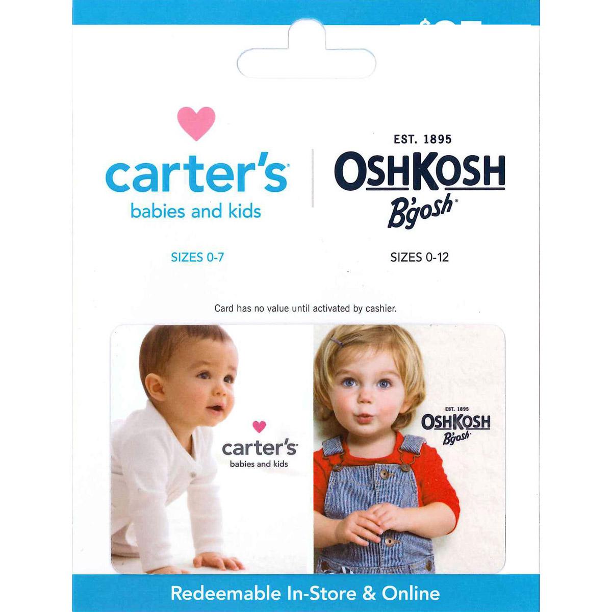 Carters and Oshkosh BGosh Discounted Gift Cards 15% Off