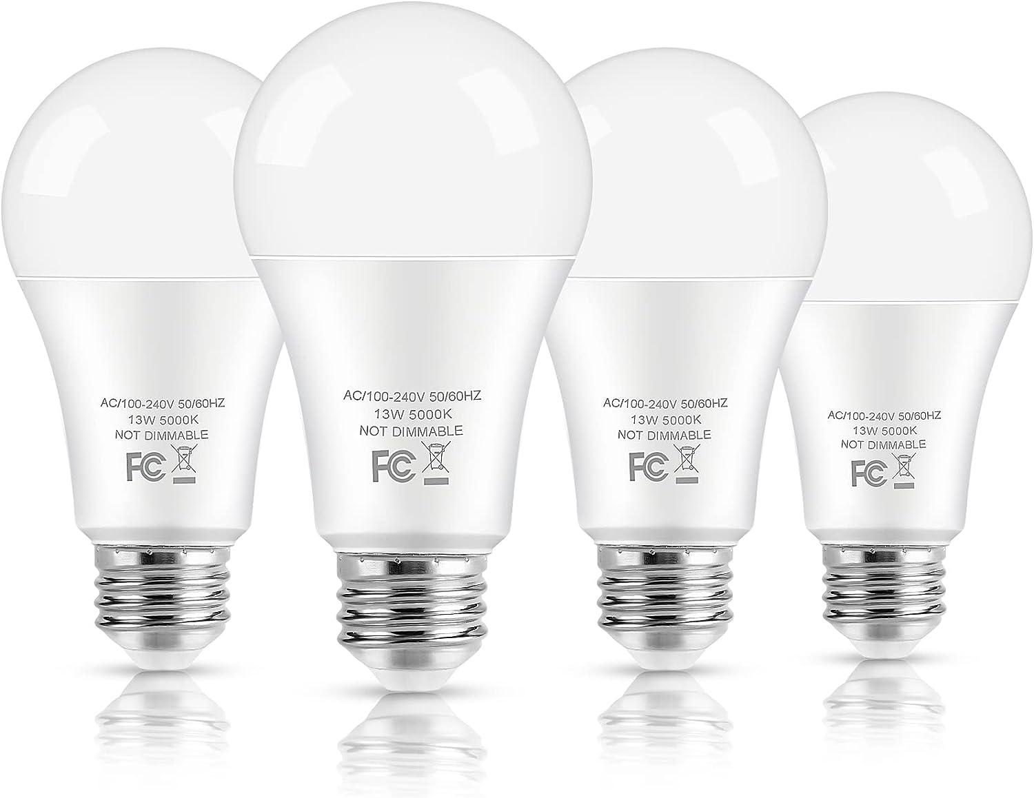 Brightever 100W Equilivant A19 E26 LED Light Bulbs 4 Pack for $6.74 Shipped