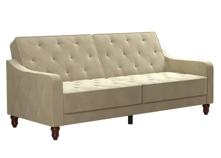 Novogratz Vintage Tufted Split Back Velvet Futon Sofa for $222 Shipped