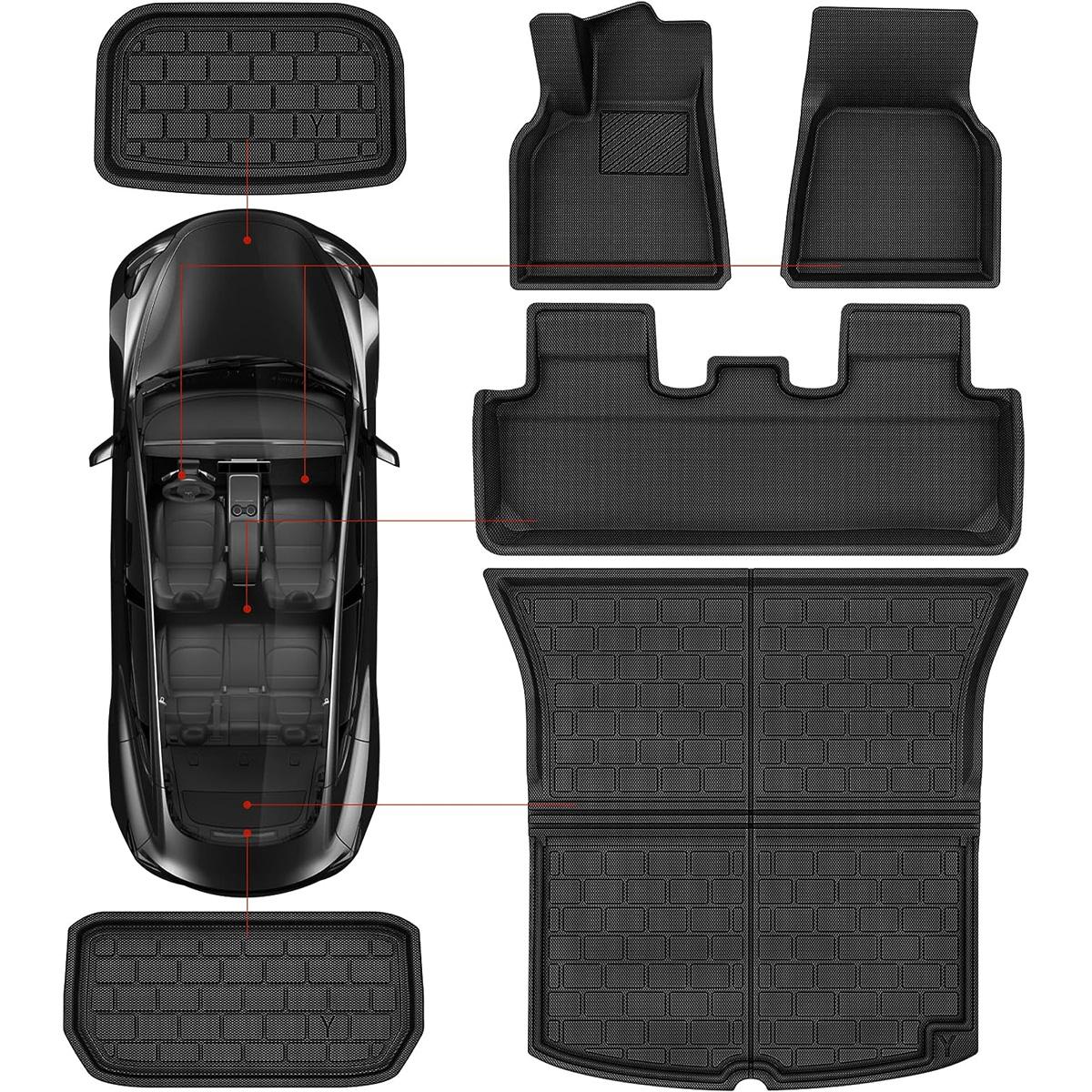 Tesla Model Y 6-Piece Floor Mats Set for $92.99 Shipped