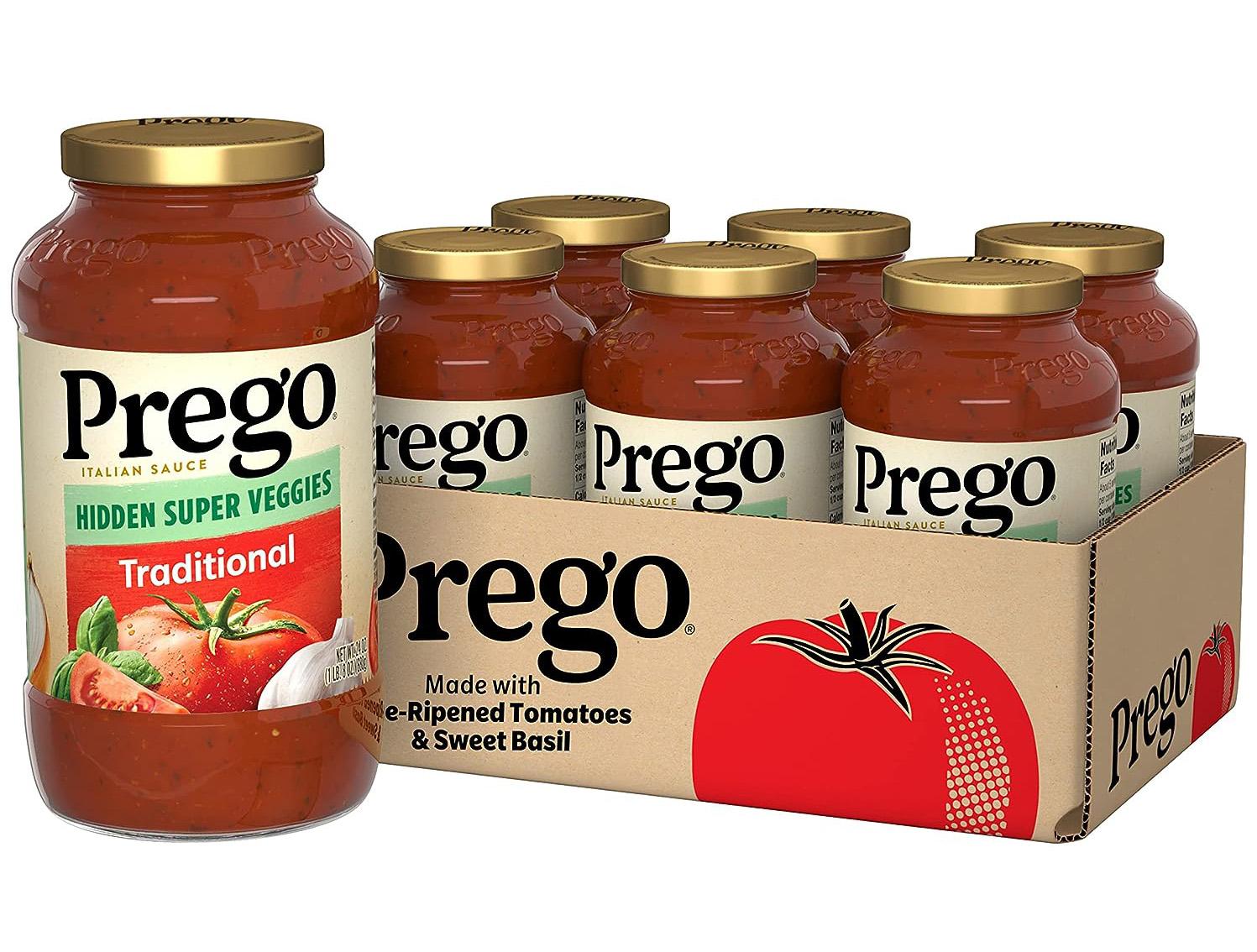 Prego Traditional Pasta Sauce Hidden Super Veggies 6 Pack for $10.71 Shipped