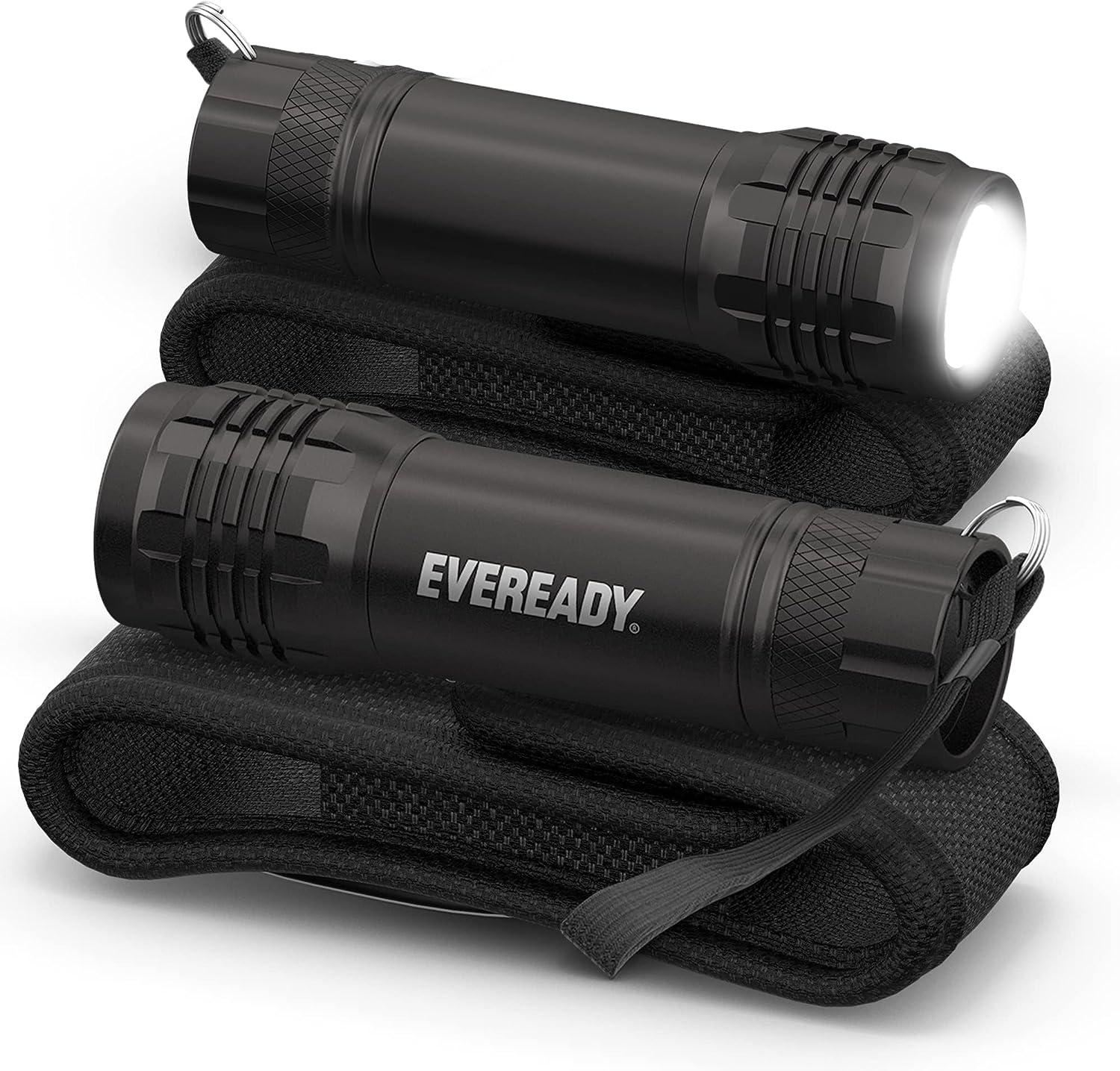 Eveready LED Tactical Flashlights S300 with Holsters 2 Pack for $6.63