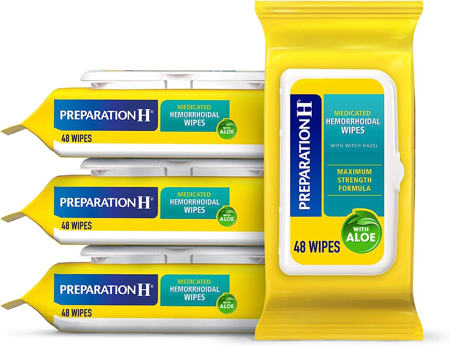 Preparation H Hemorrhoid Flushable Wipes 4 Pack for $4.77 Shipped