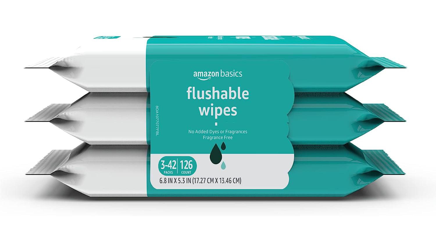 Amazon Basics Flushable Adult Toilet Wipes 3 Pack for $3.02 Shipped