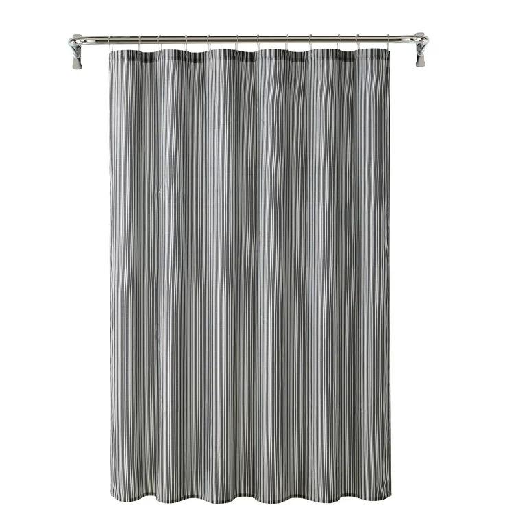 Mainstays Ticking Rich Black Stripe Polyester Bath Set for $9.69