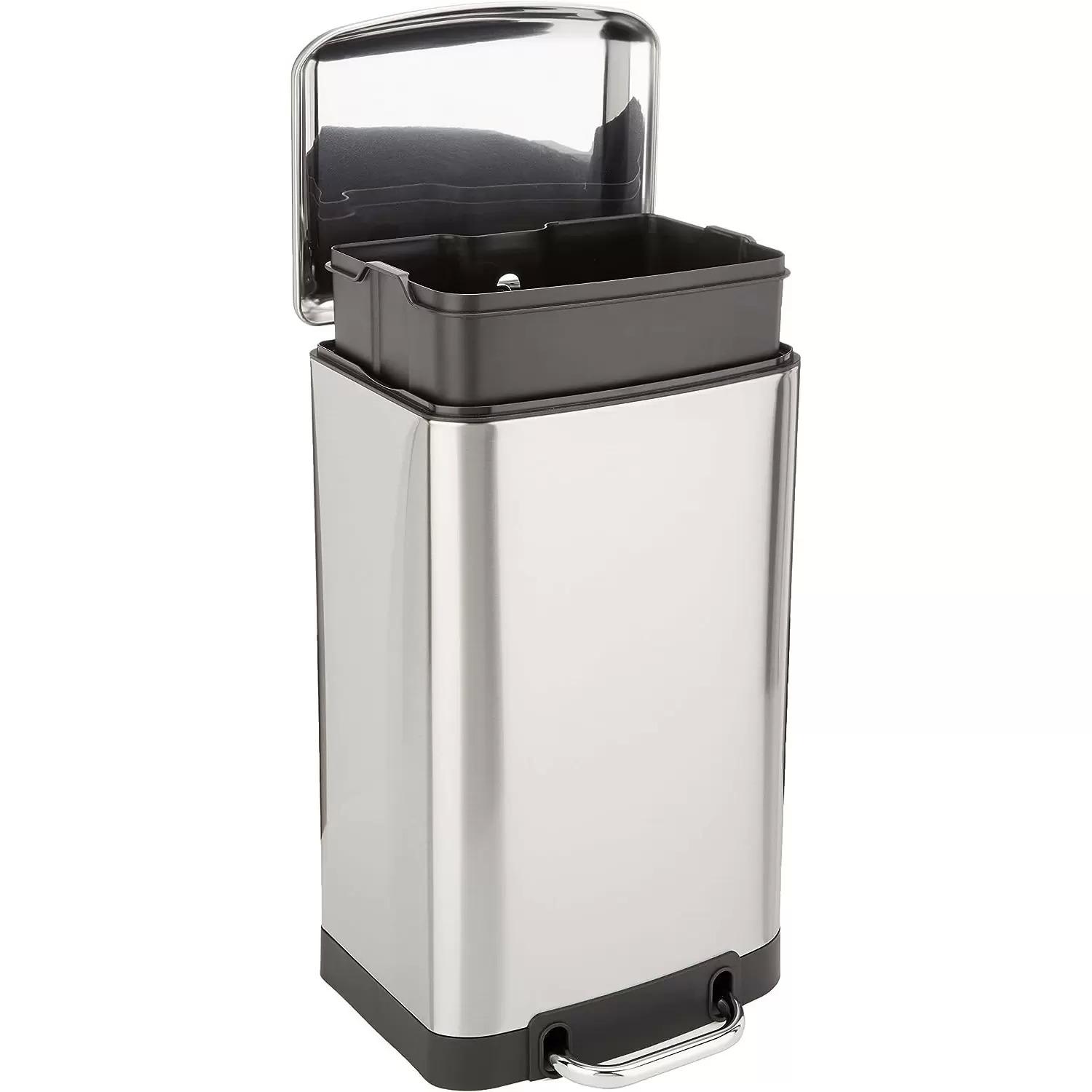 Amazon Basics Smudge Resistant Small Rectangular Trash Can for $20.84