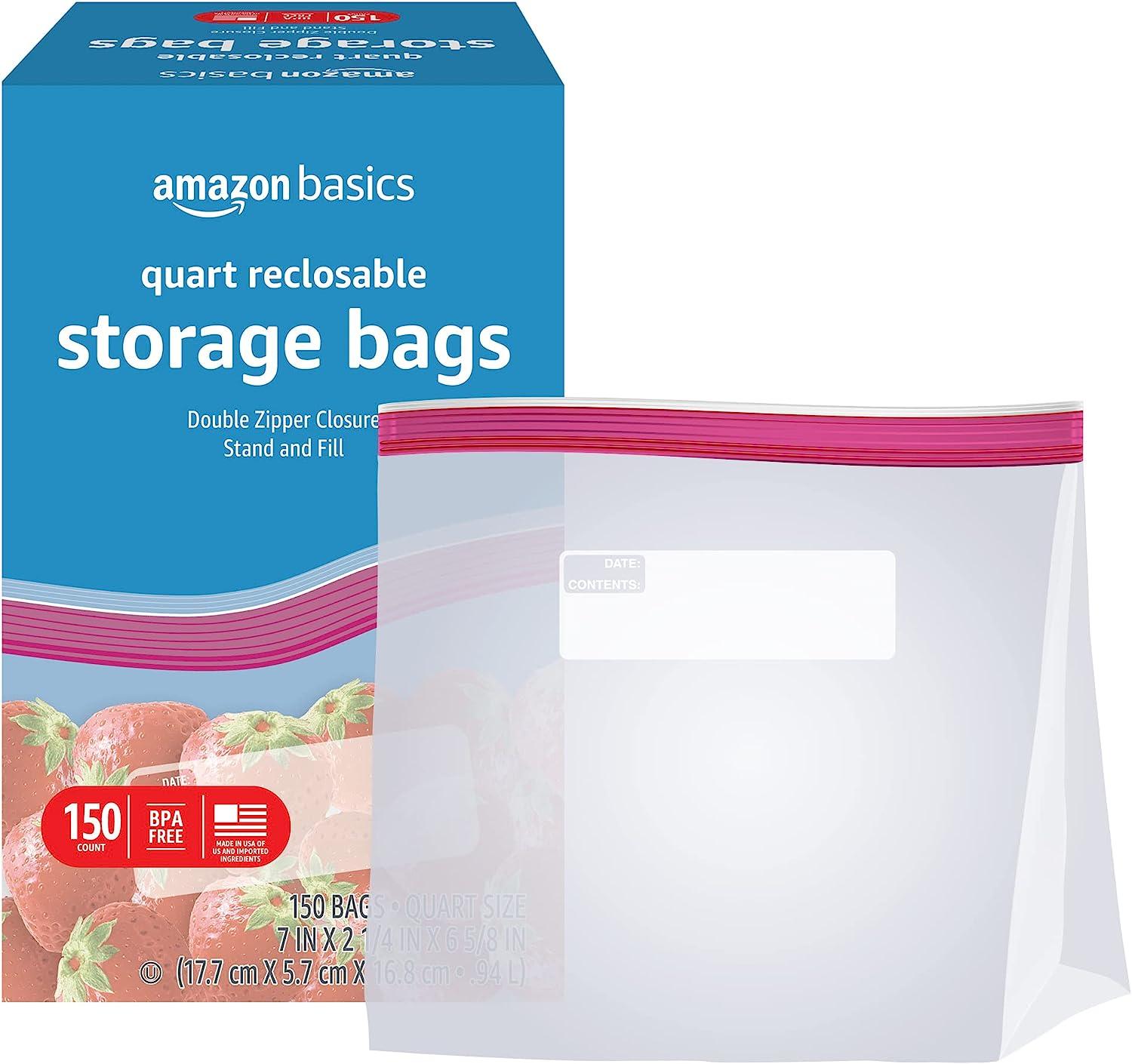 Amazon Basics Quart Food Storage Bags 150 Pack for $5.73 Shipped