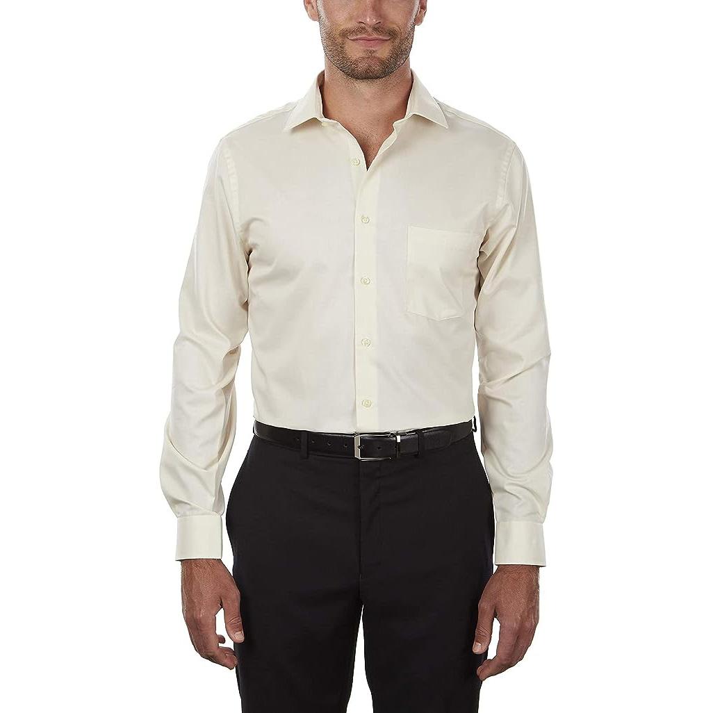 Van Heusen Dress Shirt Regular Fit Flex Collar Stretch Solid for $13.75