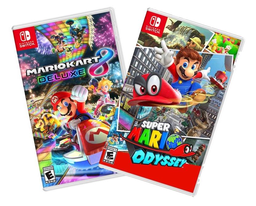 Mario Kart 8 Deluxe or Super Mario Odyssey Nintendo Switch Deals