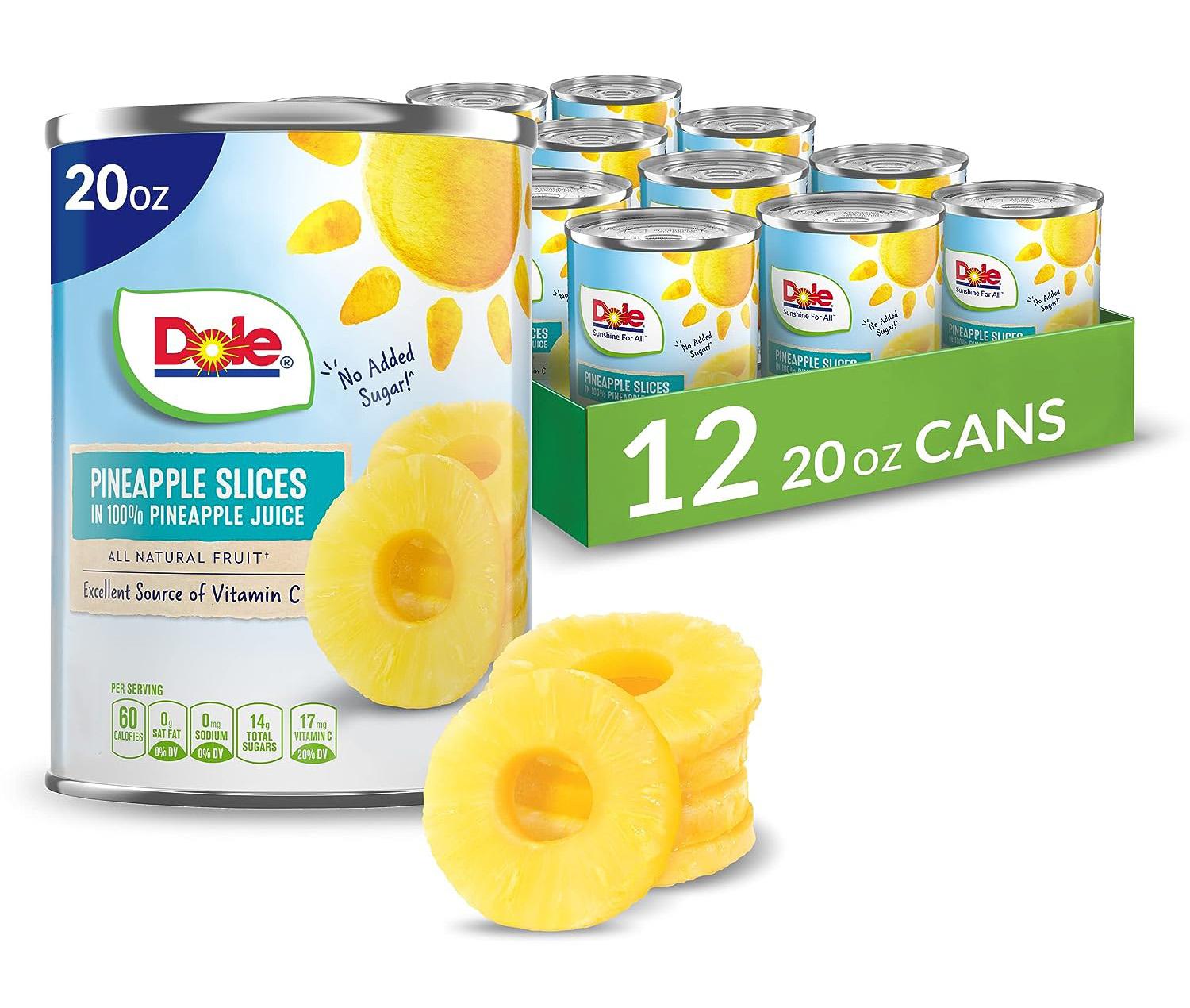 Dole Canned Pineapple Slices in Pineapple Juice 12 Pack for $15.85 Shipped