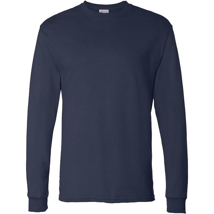 Hanes Mens Essentials Long Sleeve Crewneck T-Shirt 4 Pack for $15.40