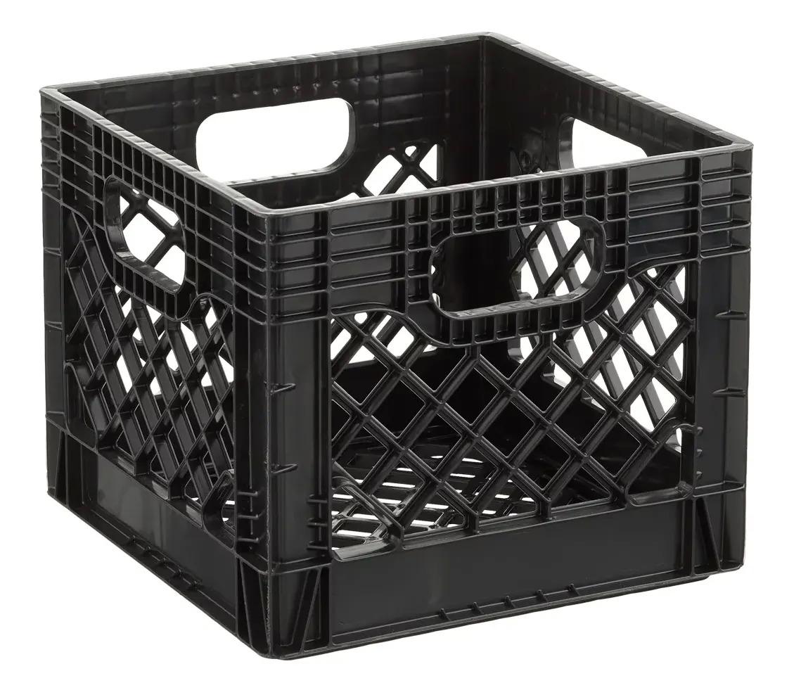 Heavy-Duty Plastic Square Milk Crate 16-Quart for $7.48