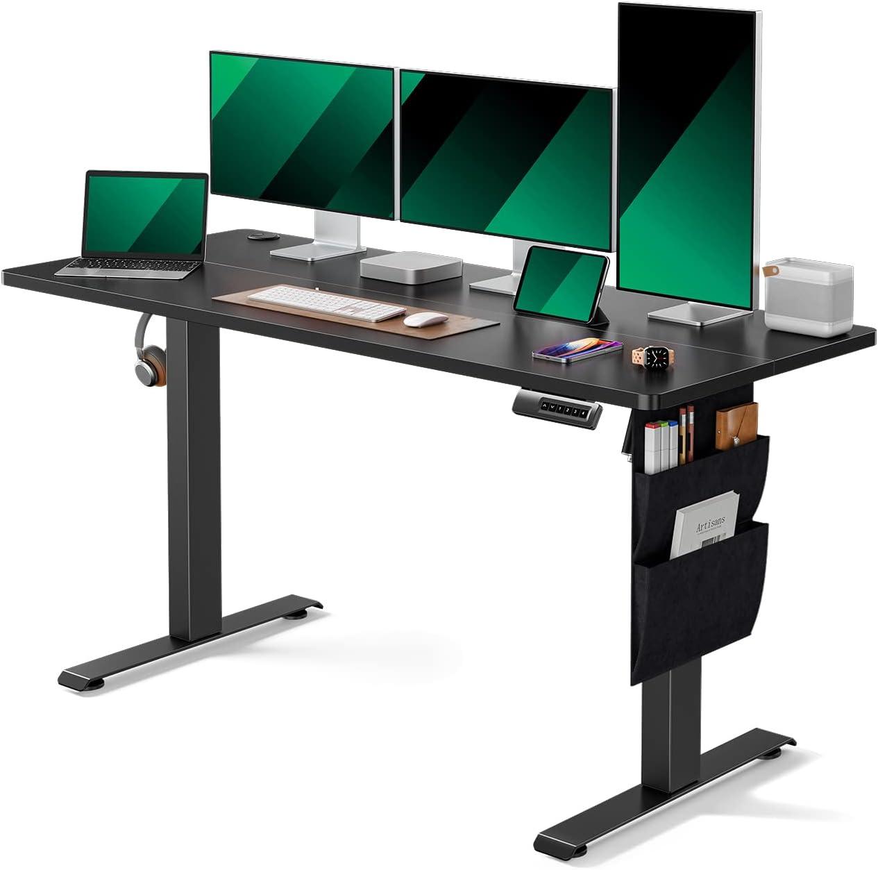 Marsail 55in Adjustable Height Standing Desk with Storage Bag for $129.30 Shipped