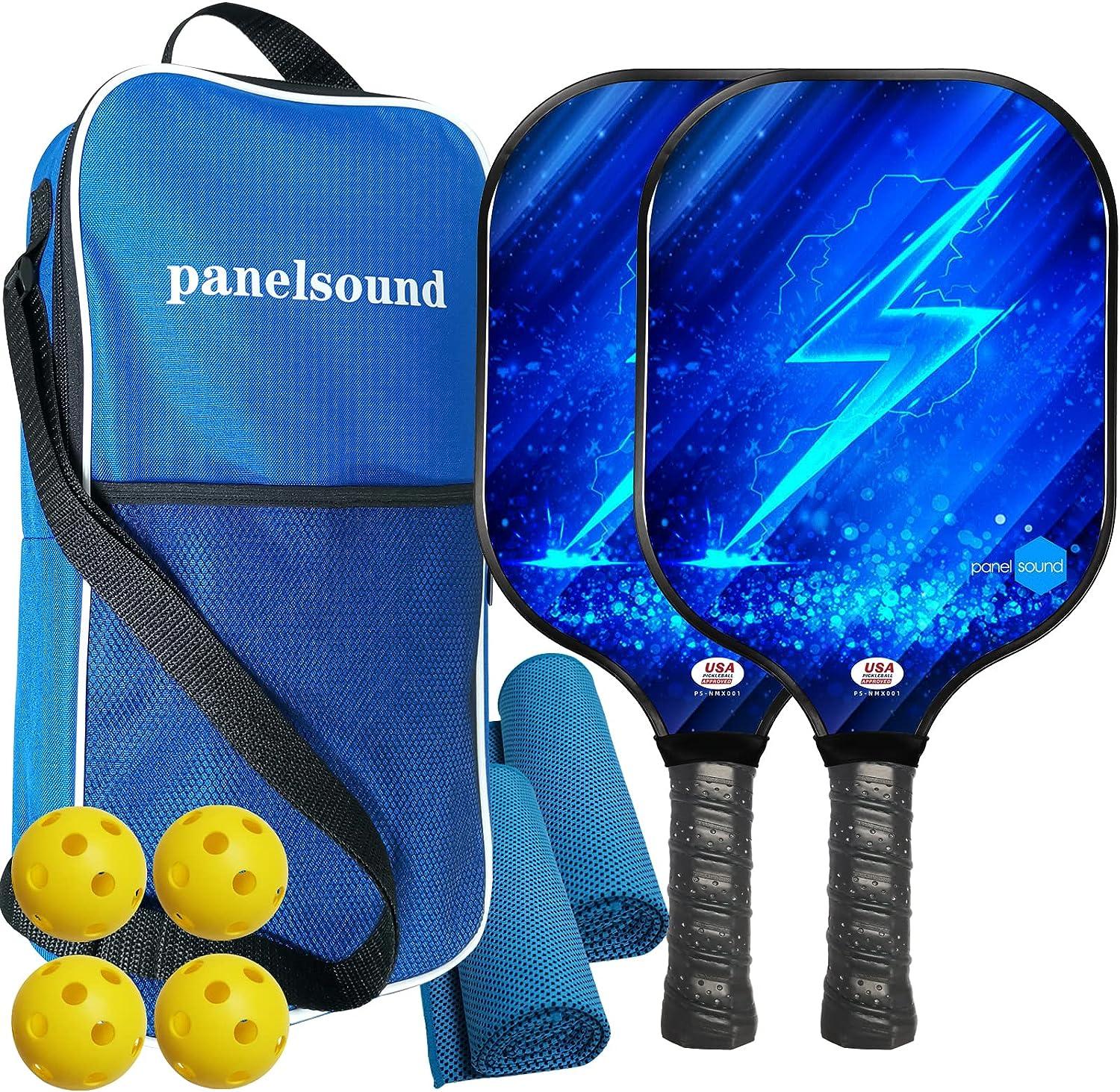 Panel Sound USAPA Approved Fiberglass Pickleball Paddles 2 Sets for $19.65 Shipped