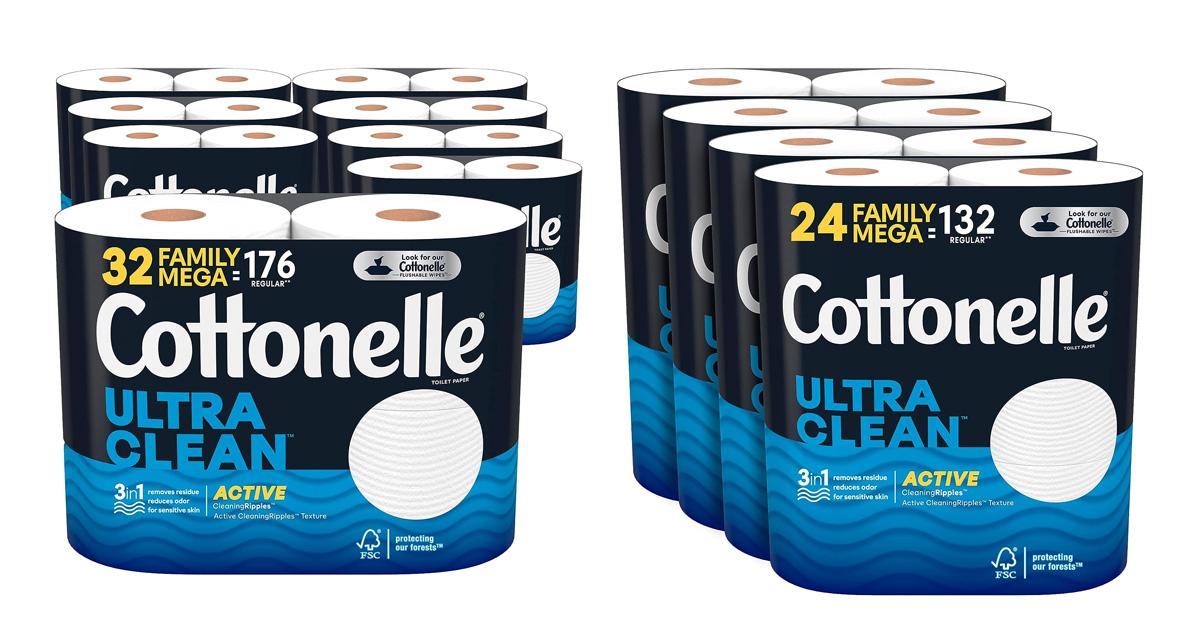 56 Cottonelle Family Mega Roll Toilet Paper + $15 Credit for $47.74 Shipped