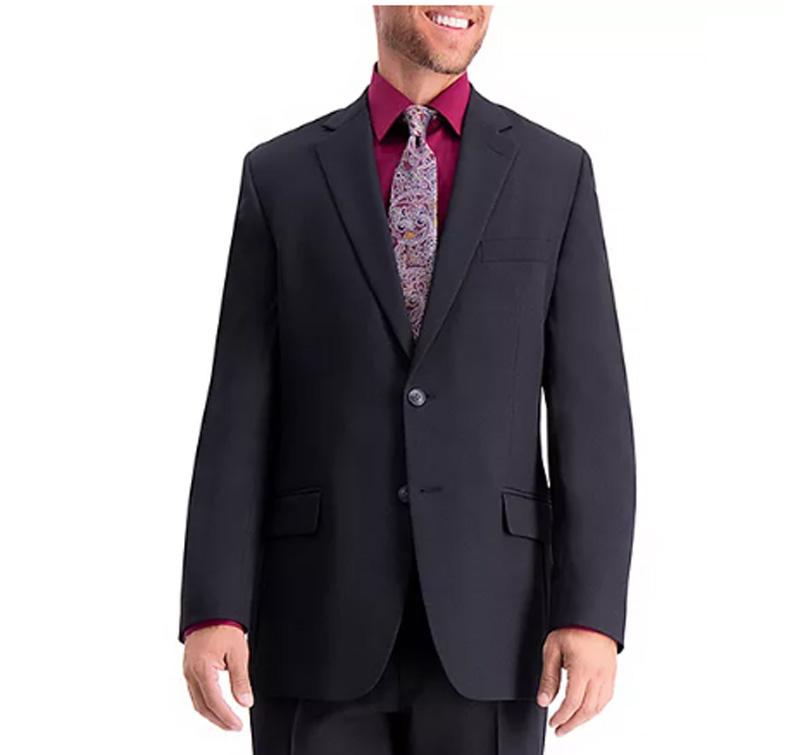 Haggar Travel Performance Heather Twill Tailored Suit Jacket for $34.99