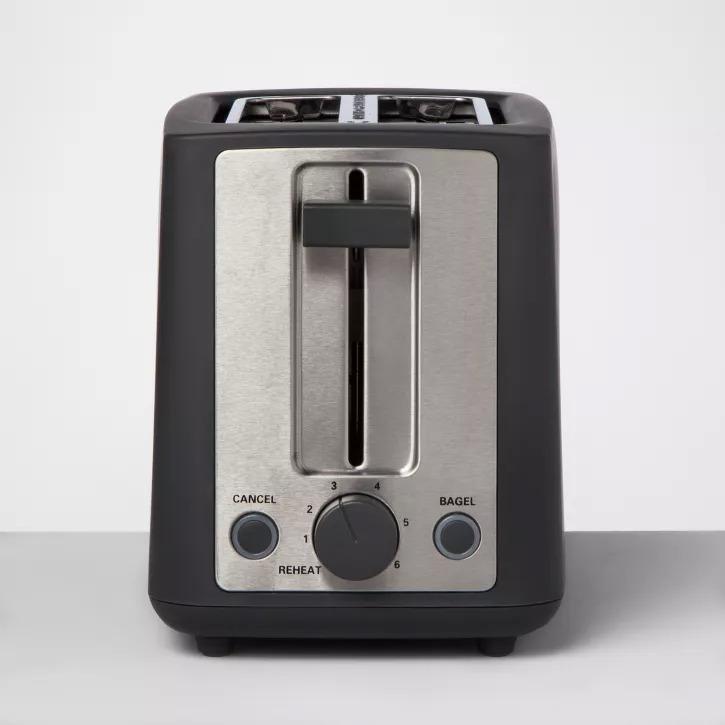 Made By Design 2 Slice Extra Wide Slot Stainless Steel Toaster for $7.99