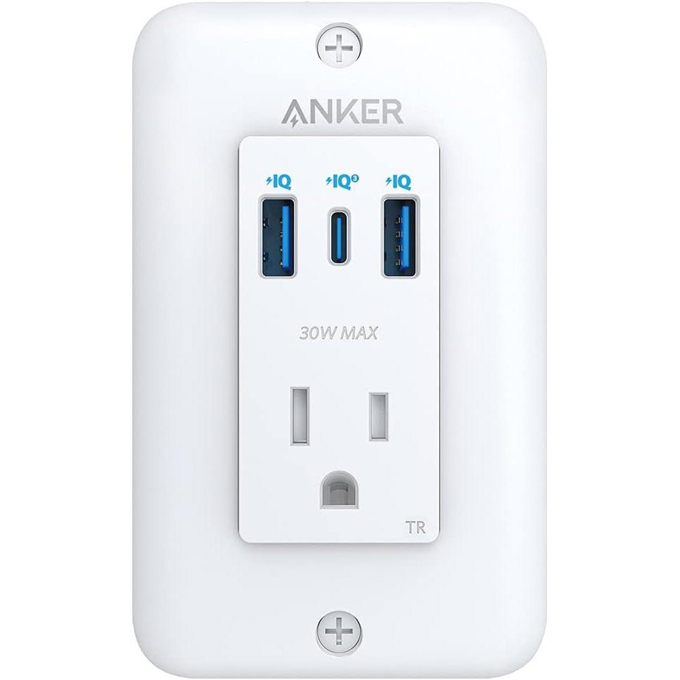 Anker USB C and USB-A Wall Power Outlet for $23.99