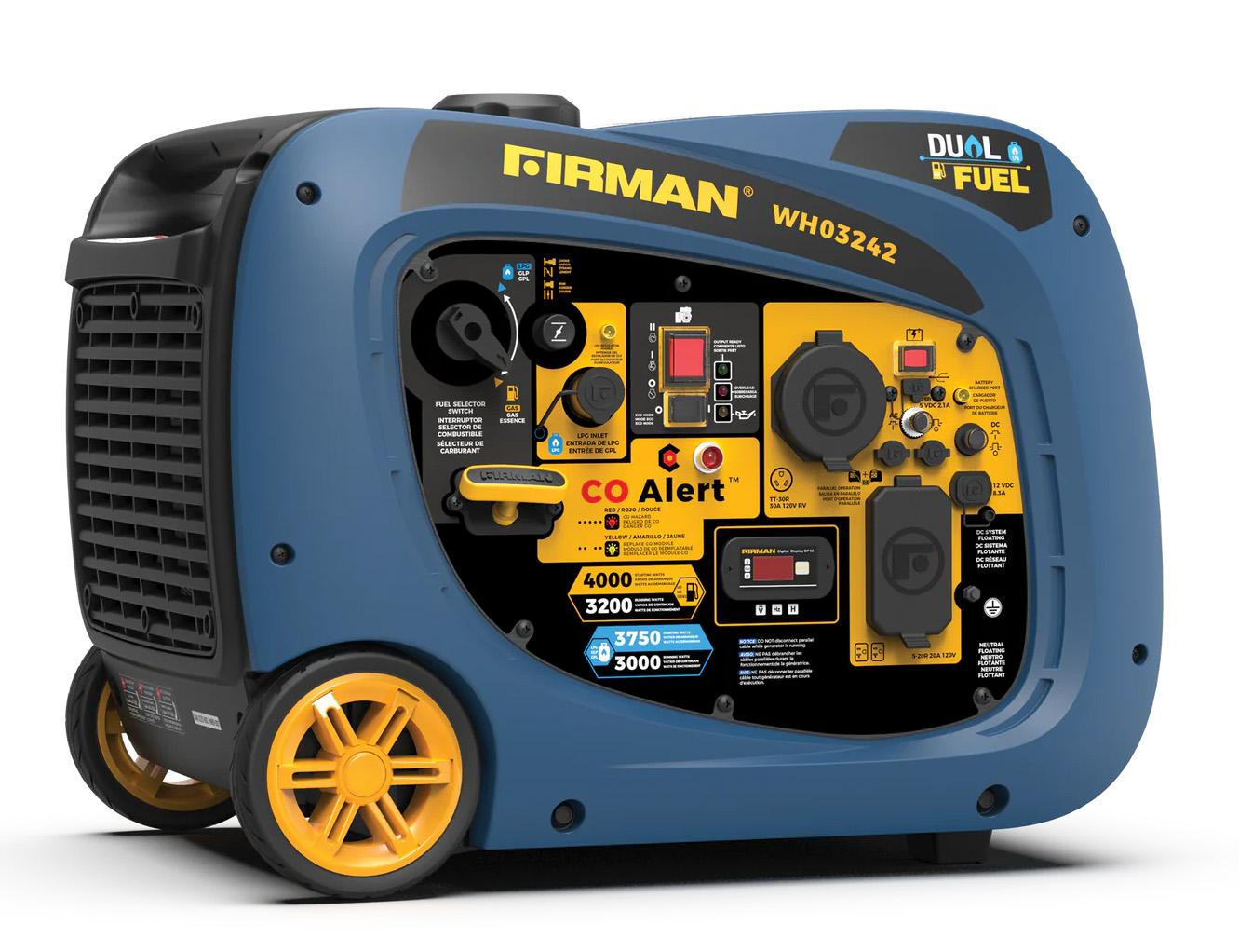 Firman WH03242F 4000W Electric Start Dual Fuel Inverter Generator for $319.99 Shipped